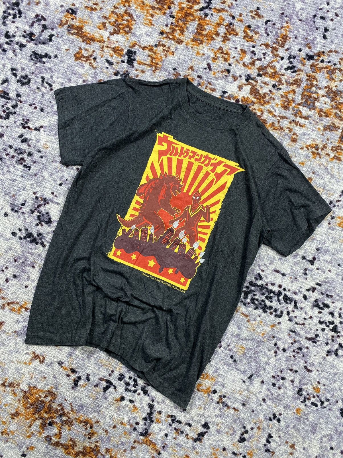 image of Anima x Vintage Ultraman Gaia 1998 Tee in Dark Gray, Men's (Size Medium)