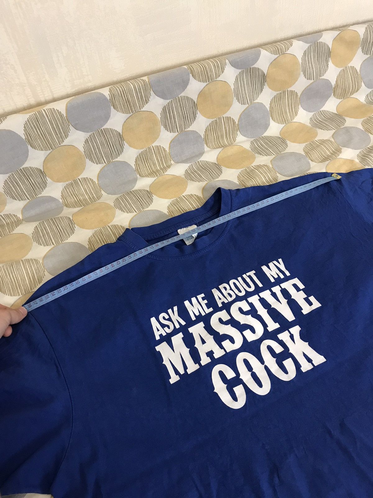 Vintage 🔥 Rare ASK ME ABOUT MY MASSIVE COCK Humor Rock Funny Shirt Size US XL / EU 56 / 4 - 9 Thumbnail