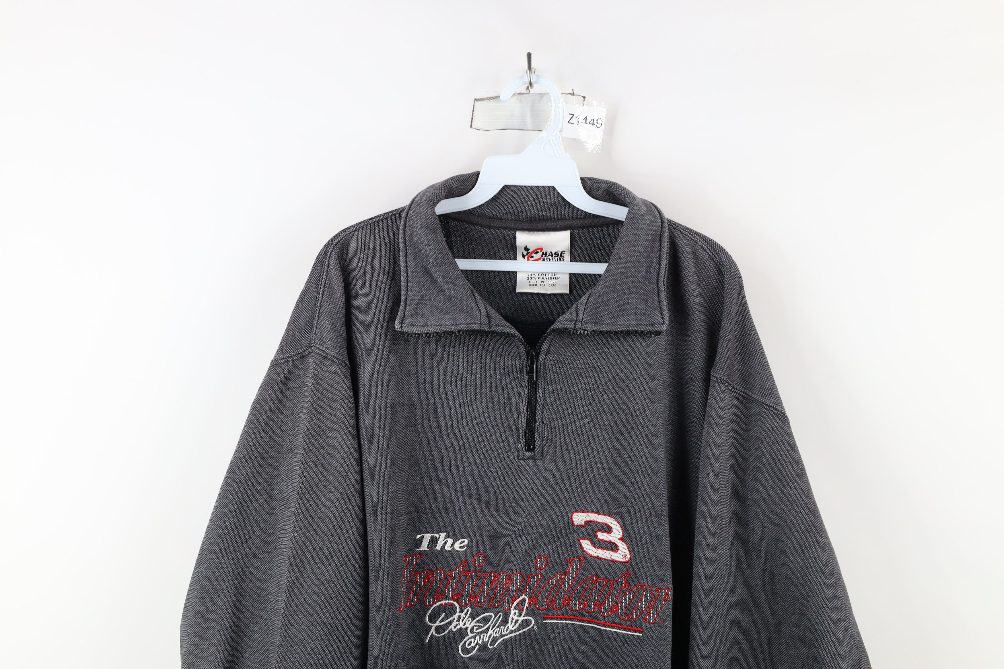Vintage Vintage 90s NASCAR Earnhardt Half Zip Pullover Sweatshirt Size US L / EU 52-54 / 3 - 2 Thumbnail