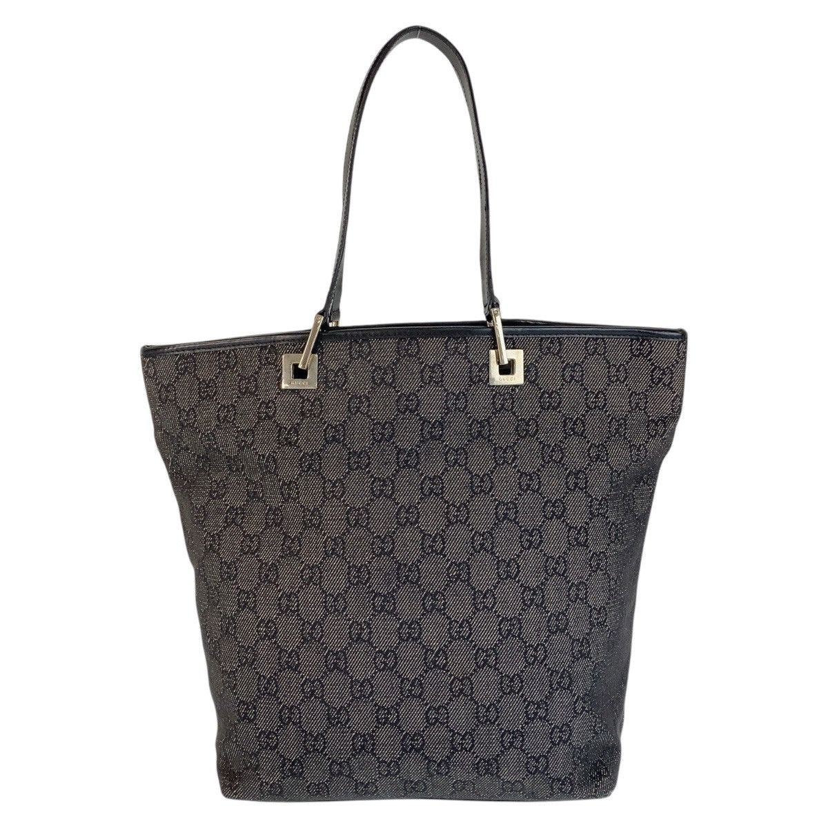 Gucci Gucci GG Canvas/leather 2Way Tote Bag 31243 Canvas Shoulder Bag 31243 in Black, Women's