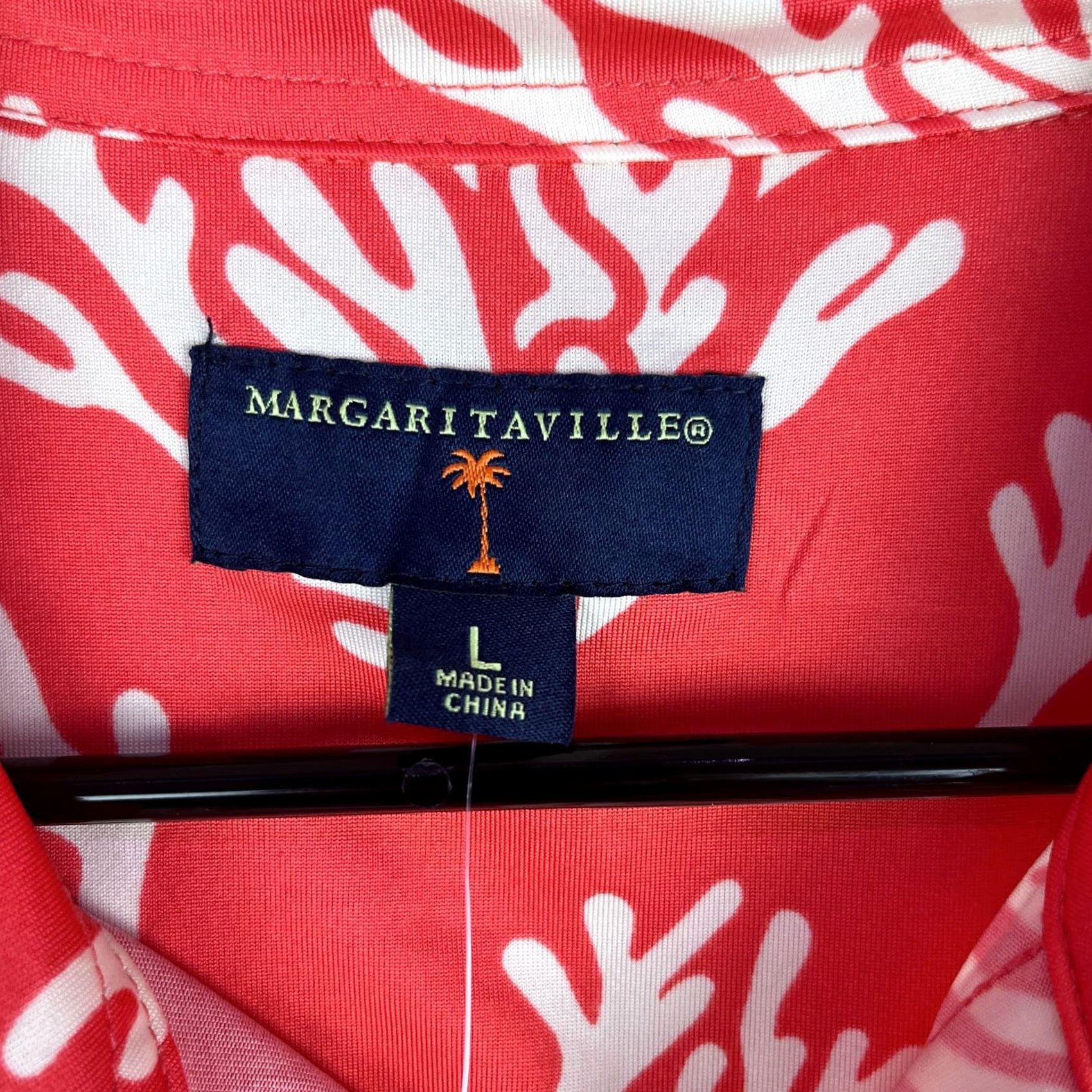 Vintage Margaritaville Mens Shirt Button-Down Short Sleeve Deep Sea Coral Reef Pattern UPF +50 Large Size US L / EU 52-54 / 3 - 6 Thumbnail