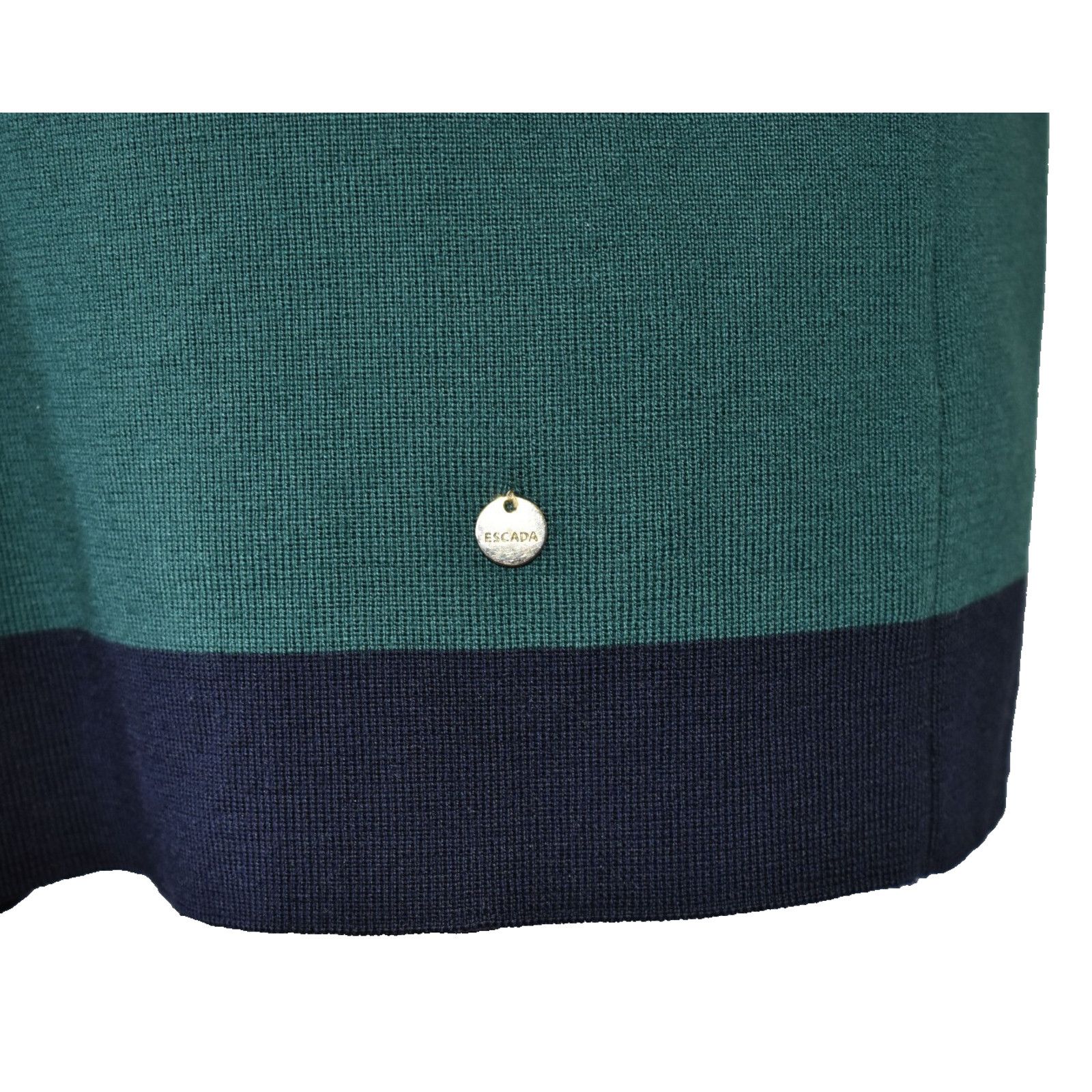 Escada ESCADA Green Wool Knit Open Front Short Sleeve Jacket Sz 44 Size XL / US 12-14 / IT 48-50 - 9 Thumbnail