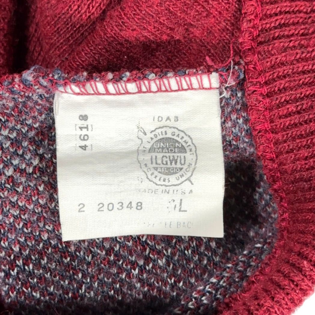 Vintage VINTAGE Robert Bruce Sweater Vest Shirt 70s USA Mens Red Houndstooth, V-Neck, Knit, Sleeveless, Sized SMALL (Tag LARGE) Size US S / EU 44-46 / 1 - 5 Thumbnail