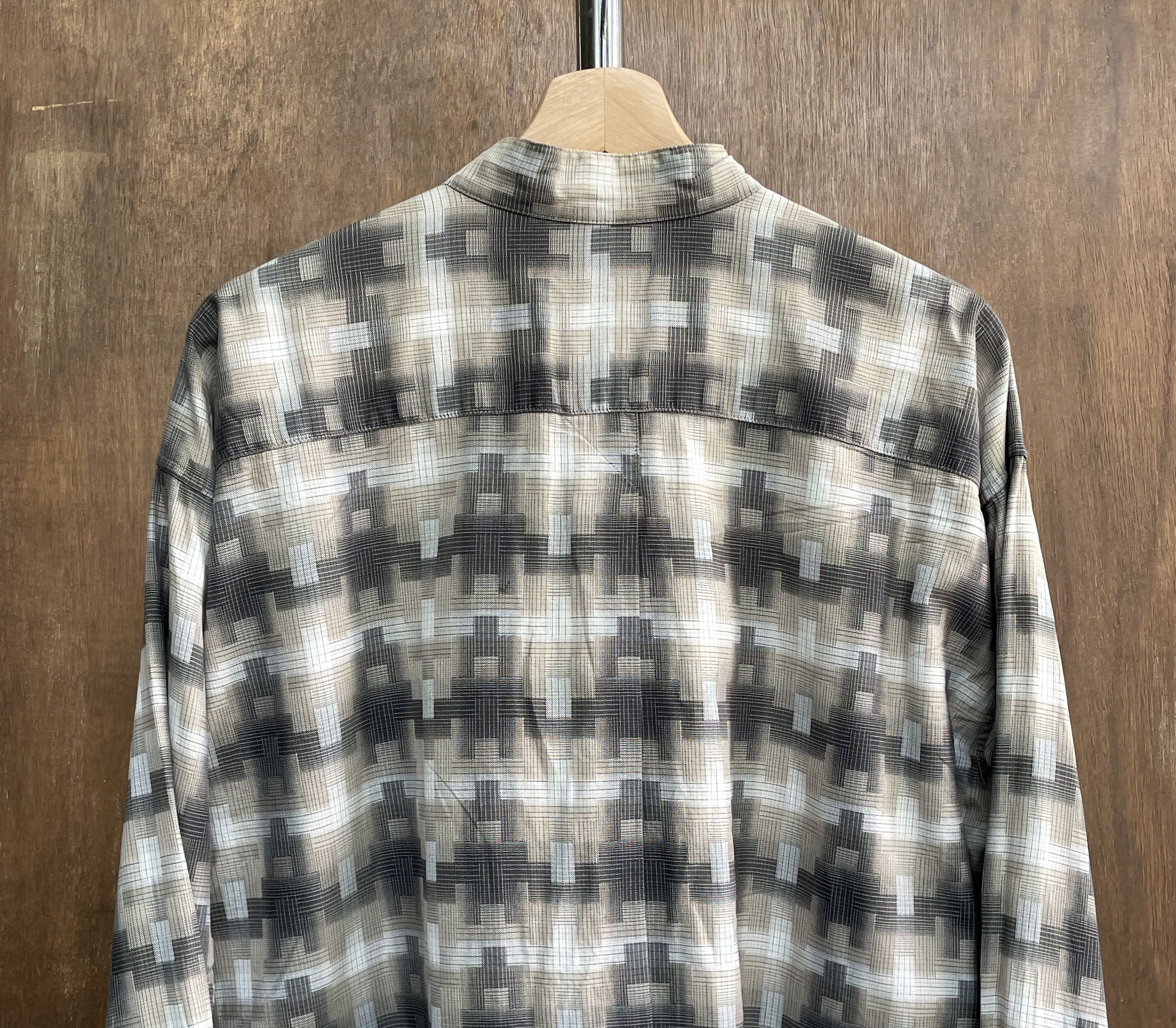 ISSEY MIYAKE Abstact Check Pattern Shirt