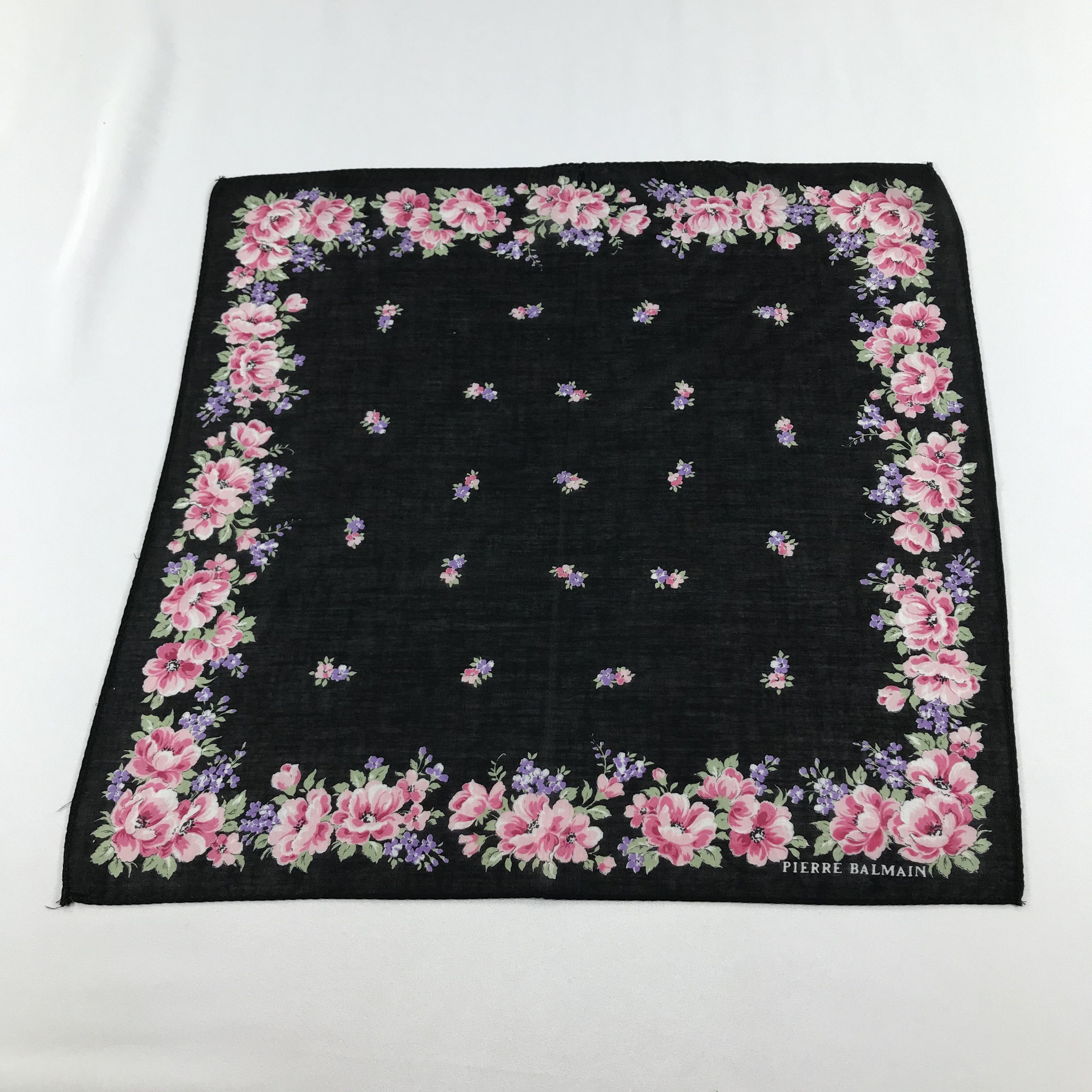 Pierre Balmain Pierre Balmain Floral Handkerchief Bandana Neckerchief H660 Size ONE SIZE - 2 Thumbnail