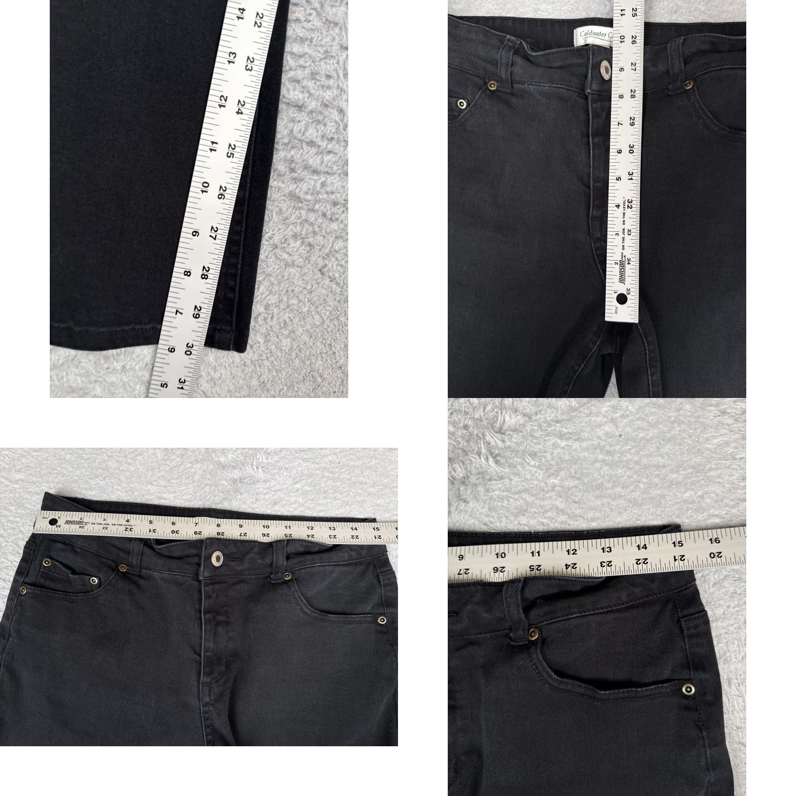 Coldwater Creek Coldwater Creek Jeans Womens Straight - 10 Black Dark Wash Mid Rise 30x31 - Denim Size 32" / US 10 / IT 46 - 8 Thumbnail