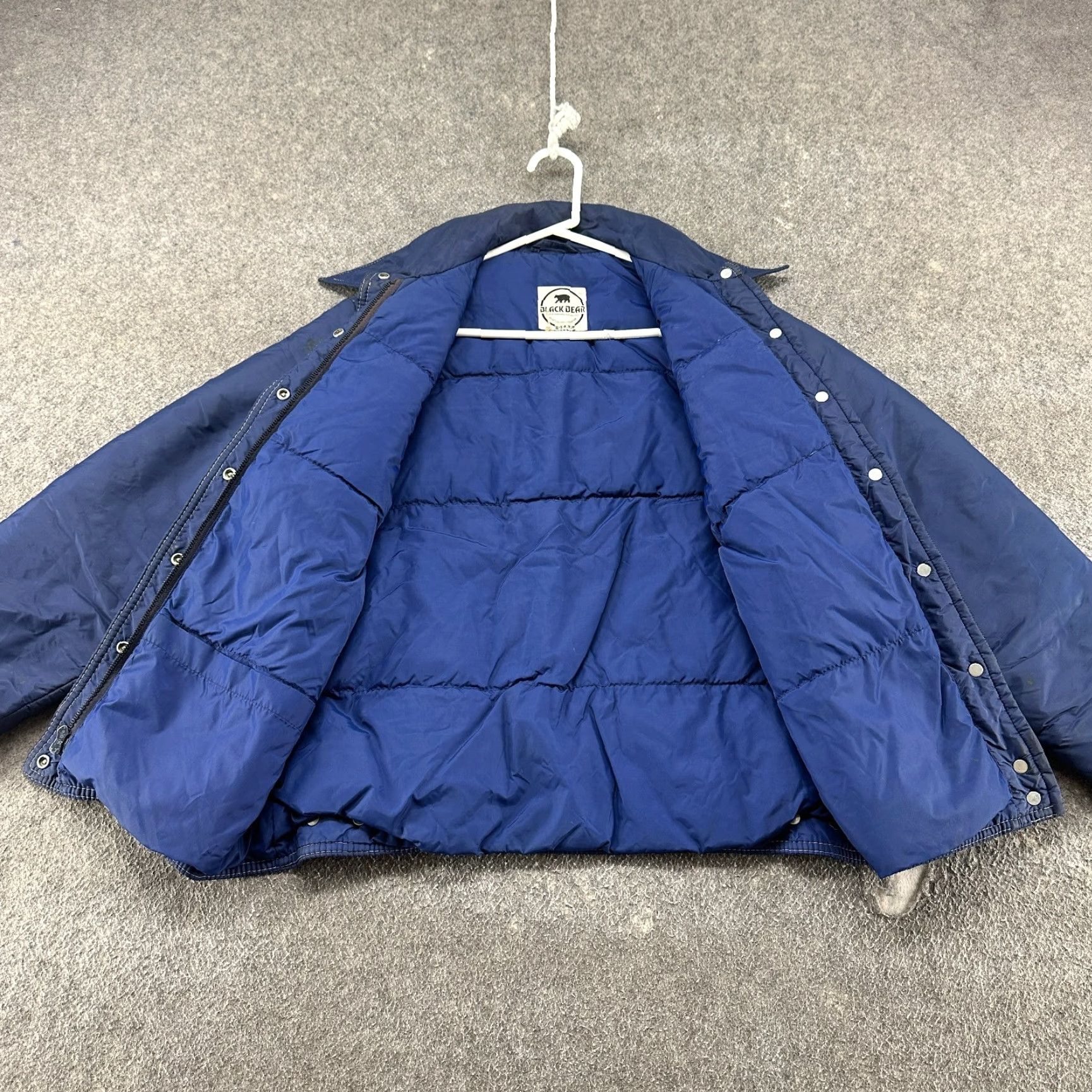 Vintage VINTAGE Black Bear Jacket Womens L Blue Navy Puffer Trucker Down Snap Talon 70s Size L / US 10 / IT 46 - 2 Thumbnail