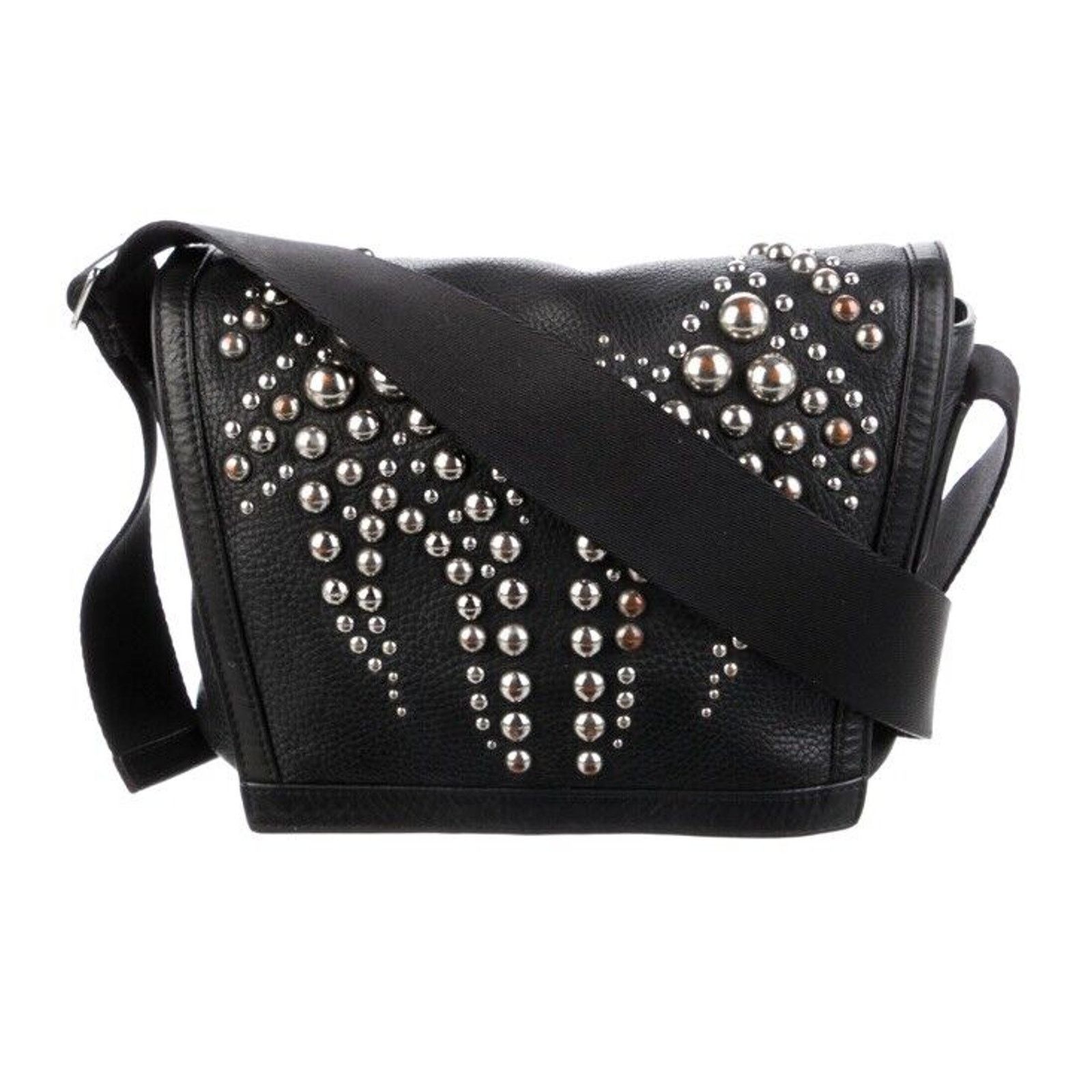 Alexander Wang Alexander Wang Runway Studded-Flap Leather Messenger Bag Size ONE SIZE - 1 Thumbnail
