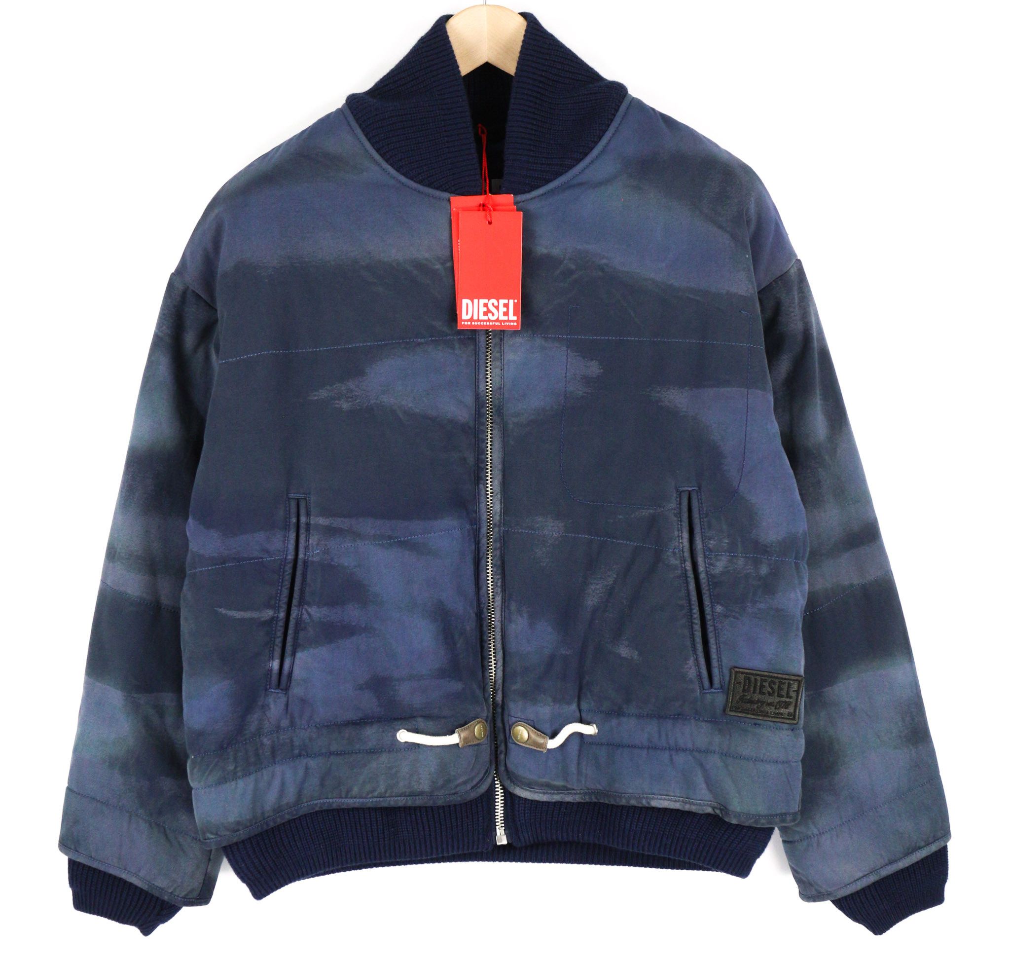 Diesel W-SPLEAK-A S Blue Washed Oversized Lined Jacket 81744 Size US S / EU 44-46 / 1 - 1 Thumbnail