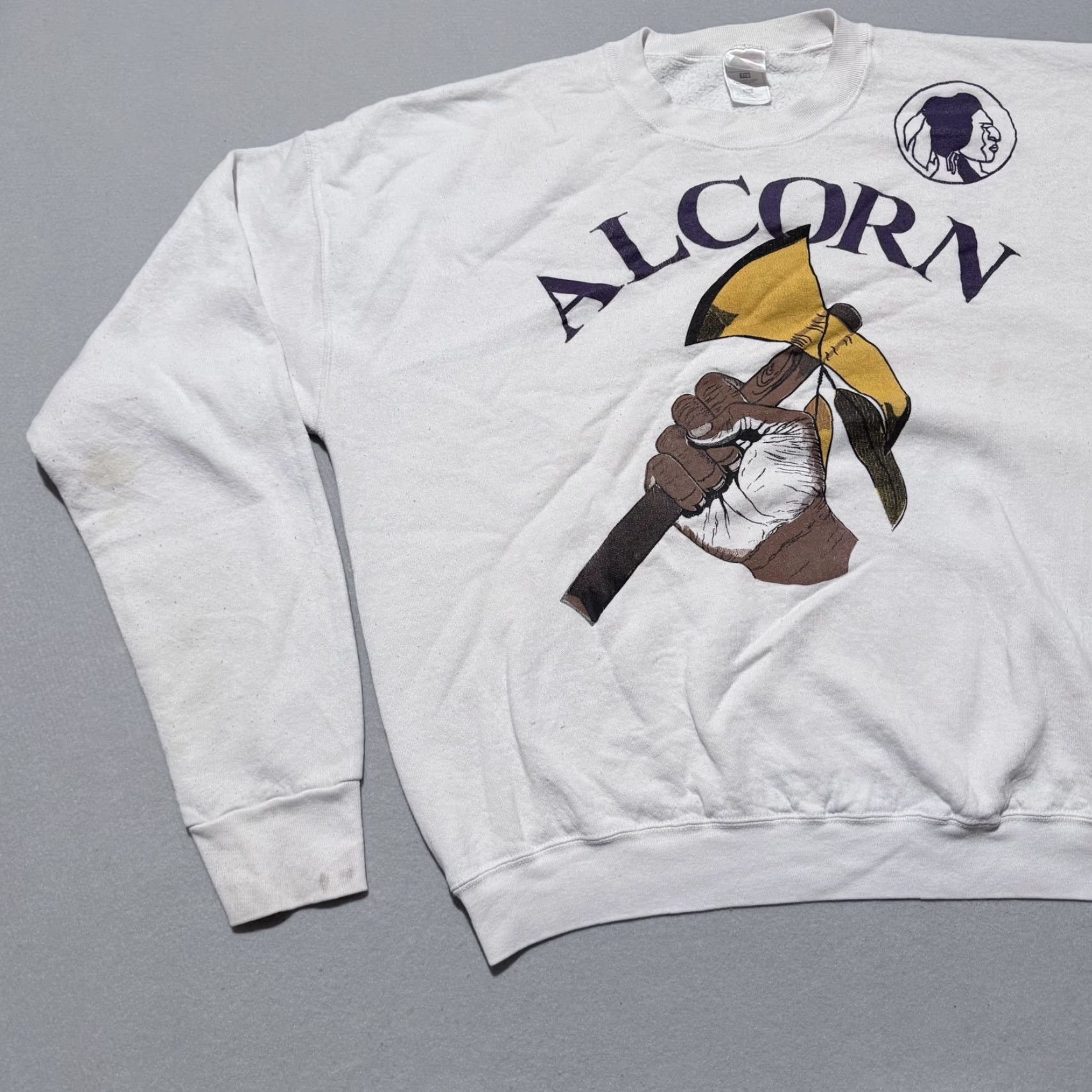 Fruit Of The Loom VINTAGE Alcorn State University Braves Fruit of the Loom Sweatshirt Mens White 2XL Size US XXL / EU 58 / 5 - 3 Thumbnail