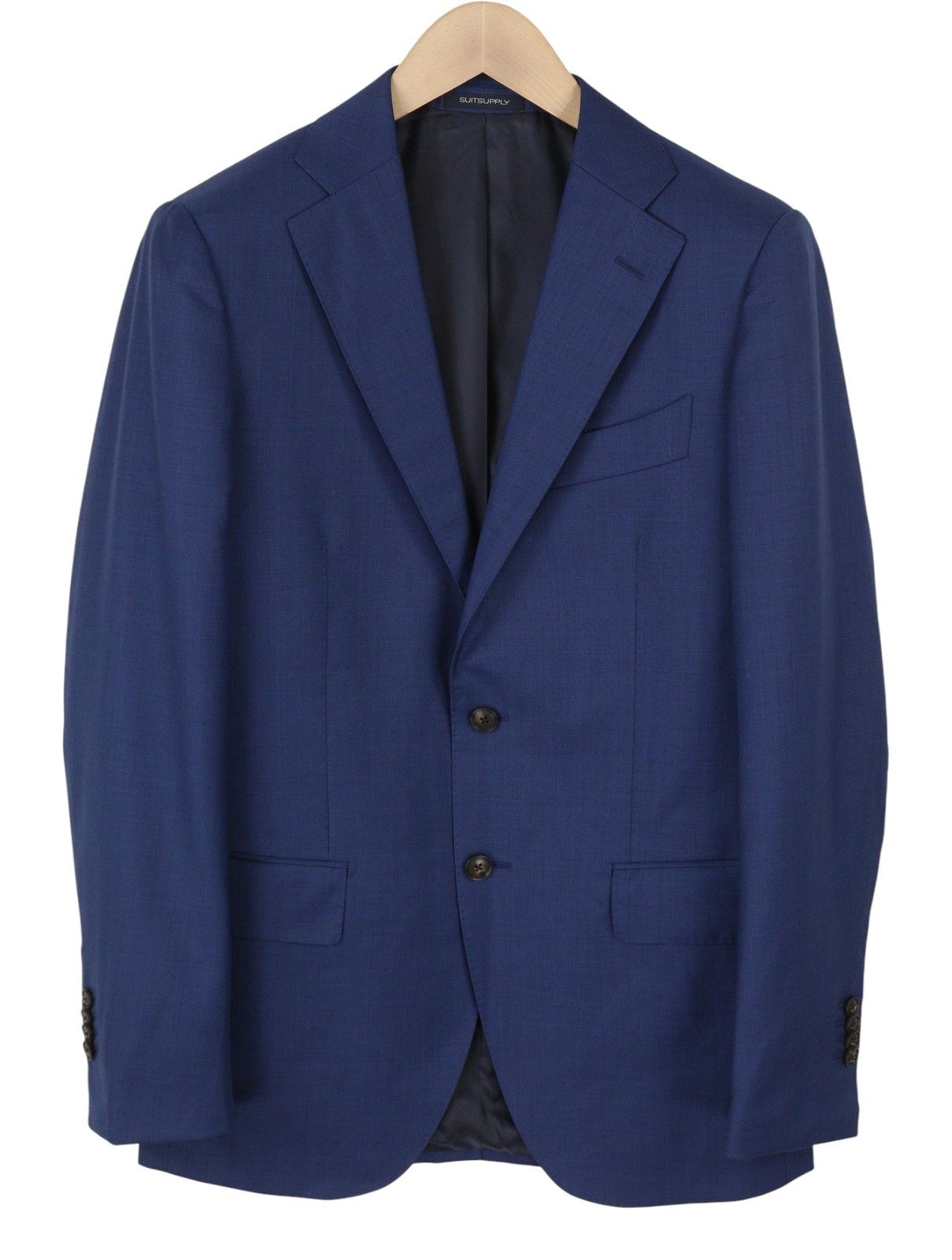 LAZIO UK36R Blue Wool Notch Button Blazer 87262