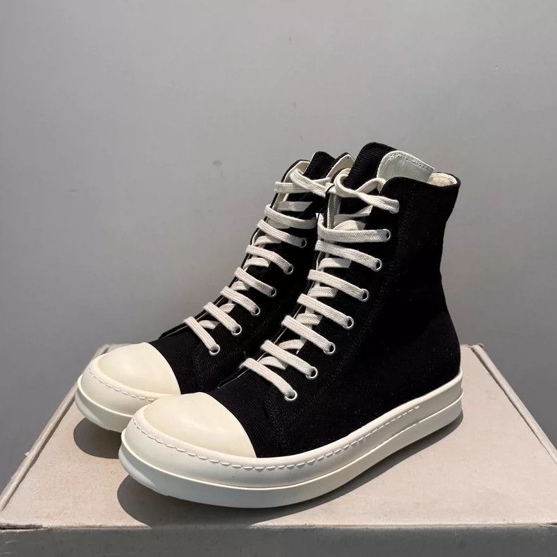 Rick Owens rick owens High-top Converse board shoes made of double-thr Size US 8 / IT 38 - 2 Thumbnail