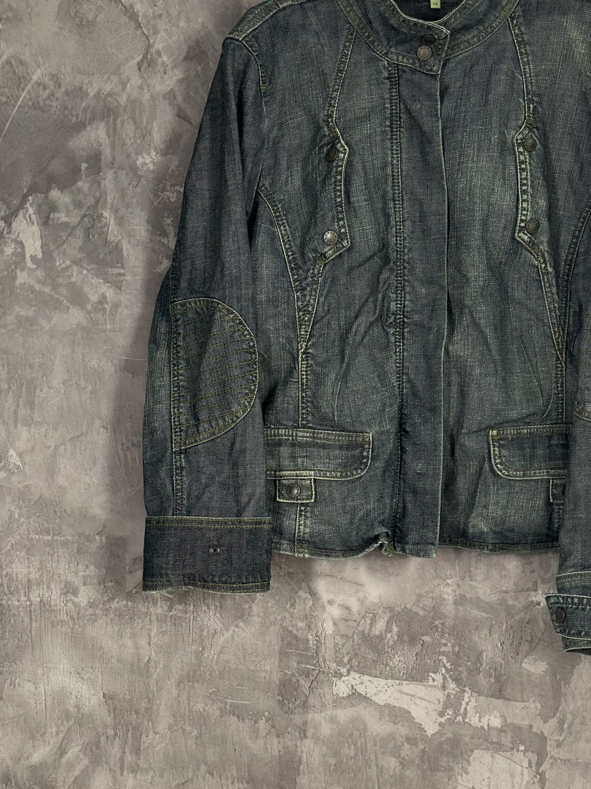 If Six Was Nine × Japanese Brand × Le Grande Bleu (L.G.B.) Avant Garde Japan Vintage Y2K Crazy Faded Denim Jacket Size M / US 6-8 / IT 42-44 - 5 Thumbnail