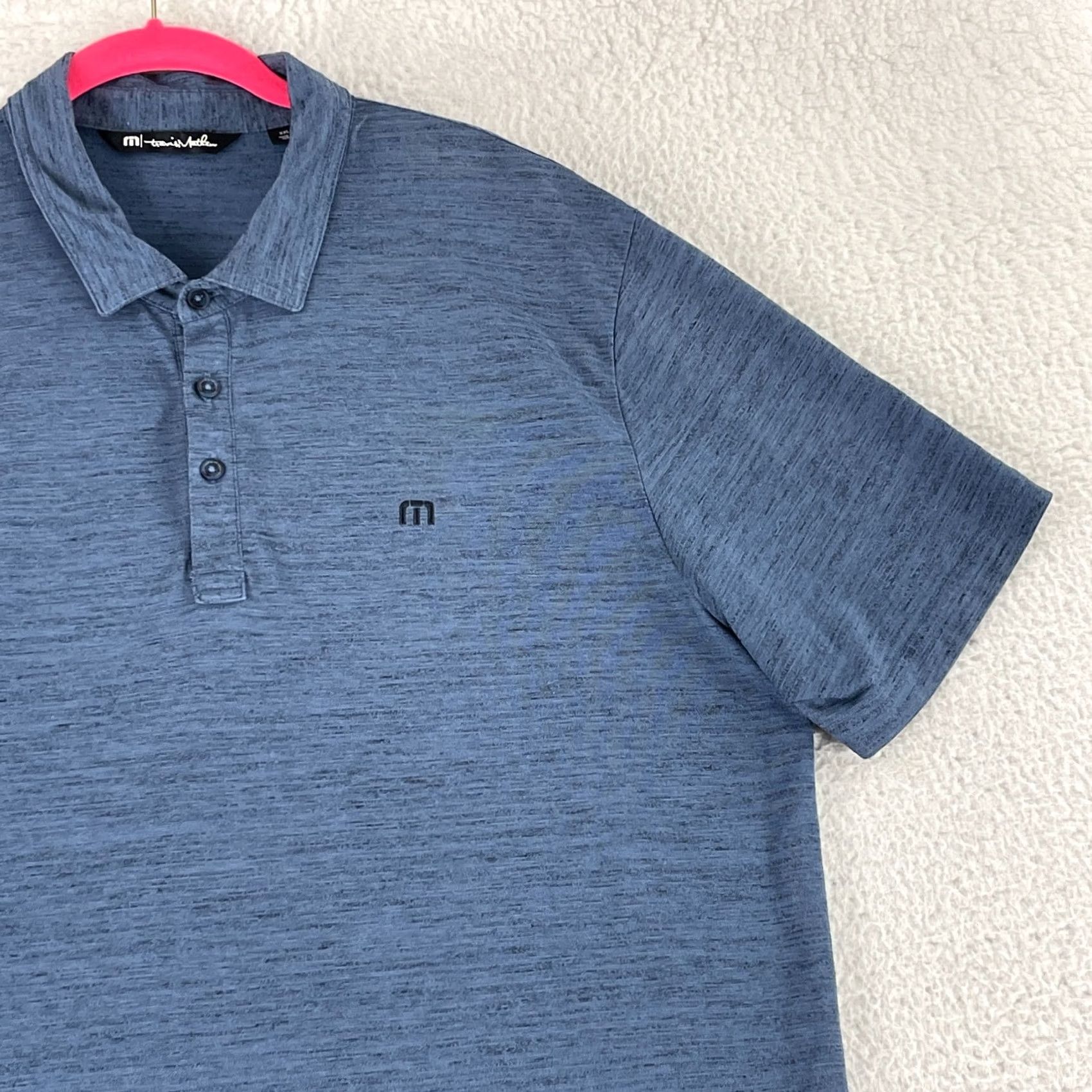 TravisMathew Travis Mathew Flying Tortilla Polo Shirt Mens XXL Heathered Blue Polo Shirt Casual Mens XXL Blue Travis Mathew Flying Tortilla Size US XXL / EU 58 / 5 - 3 Thumbnail
