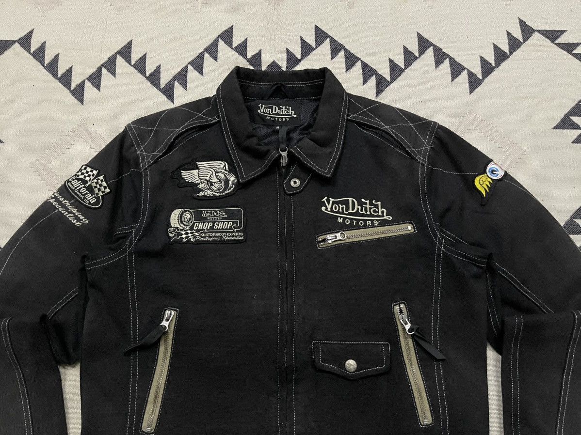 Von Dutch 2000s VON DUTCH MOTORS COTTON BIKER JACKETFADED JACKET Size US M / EU 48-50 / 2 - 7 Thumbnail