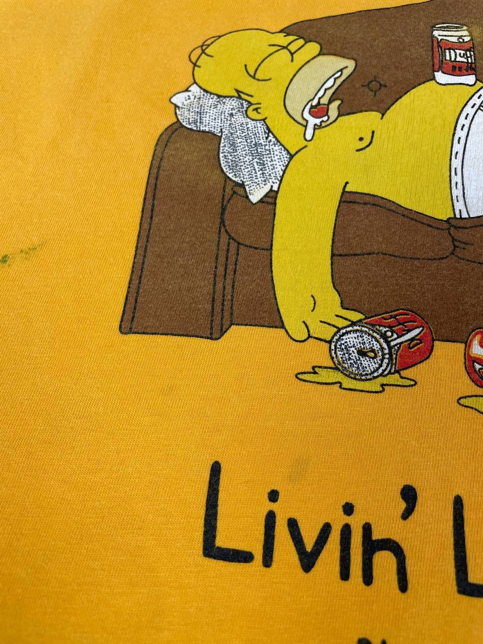 Other Vintage The Simpson Livin La Vida Sofa 90s T Shirt Size US XXL / EU 58 / 5 - 5 Thumbnail