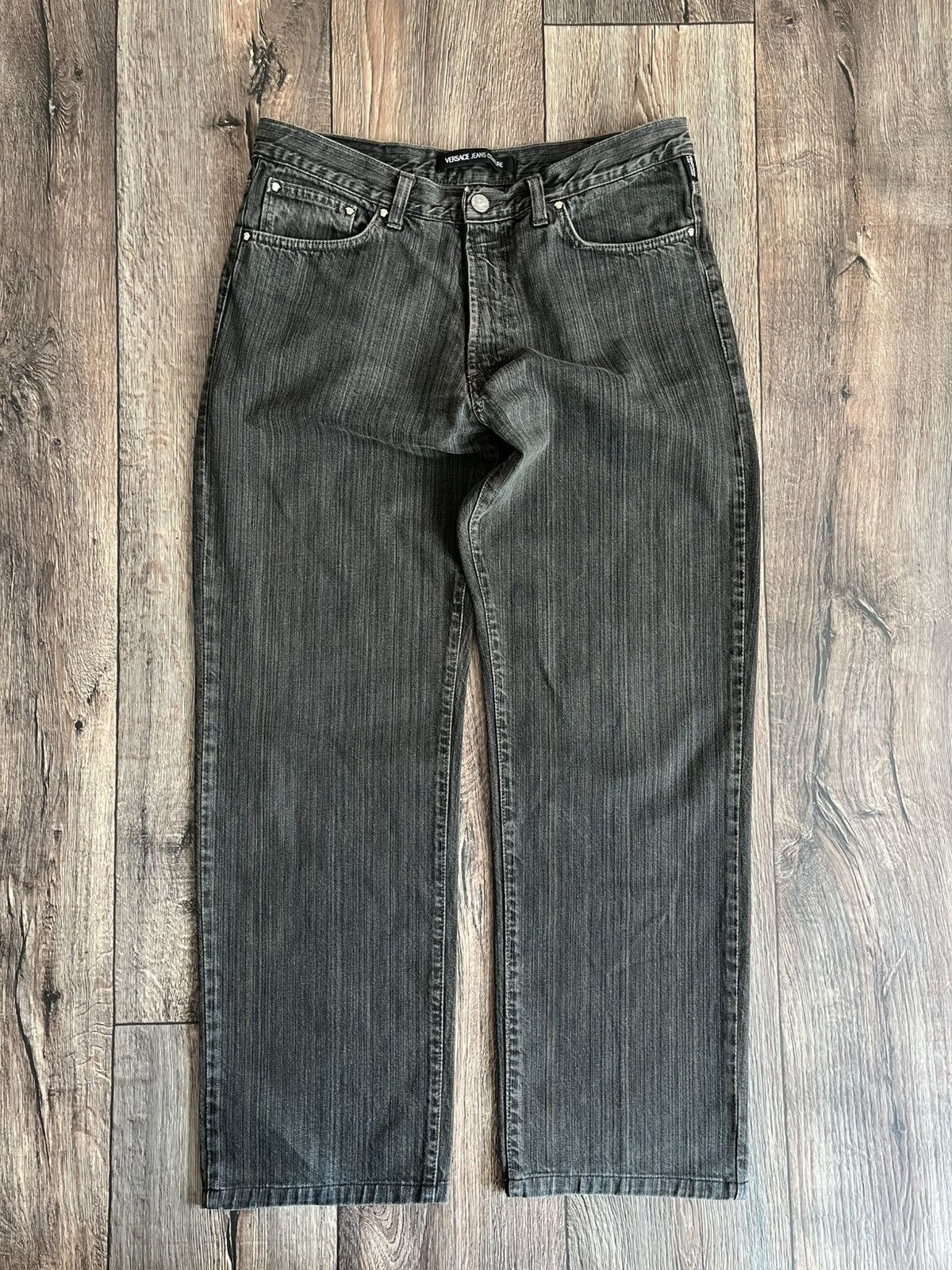 Made In Italy Vintage Versace Jeans Couture Striped Denim