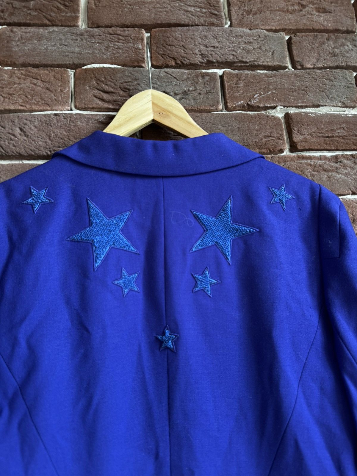 Escada 80s Escada Couture Blue Star Coat Blazer Jacket 38 Size XS / US 0-2 / IT 36-38 - 11 Thumbnail