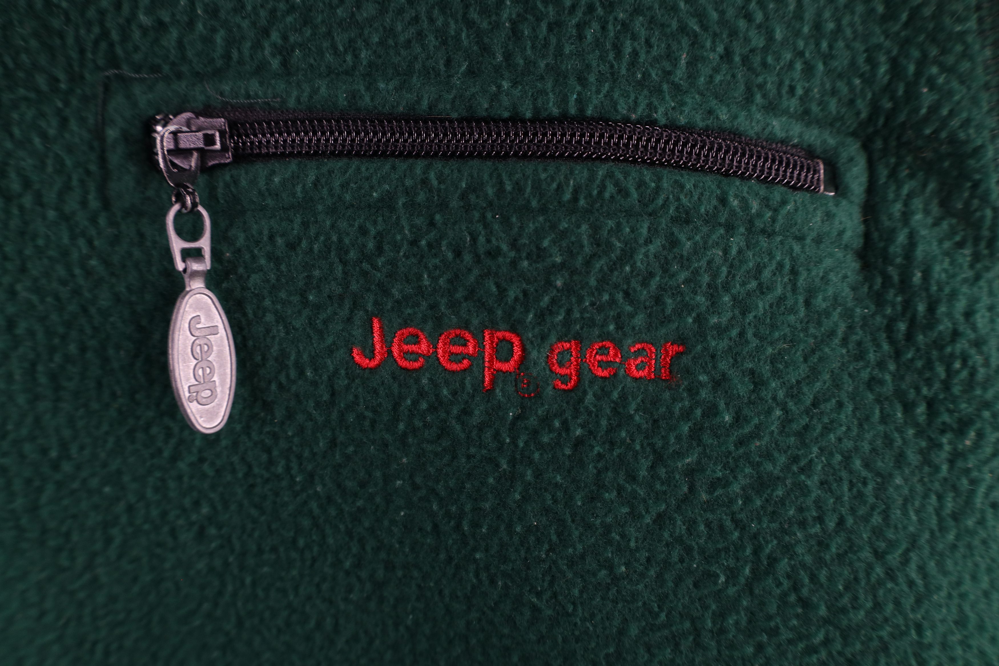 Jeep × Vintage Vintage 90s Jeep Gear Zip Fleece Vest Jacket Green USA Size US XL / EU 56 / 4 - 5 Thumbnail