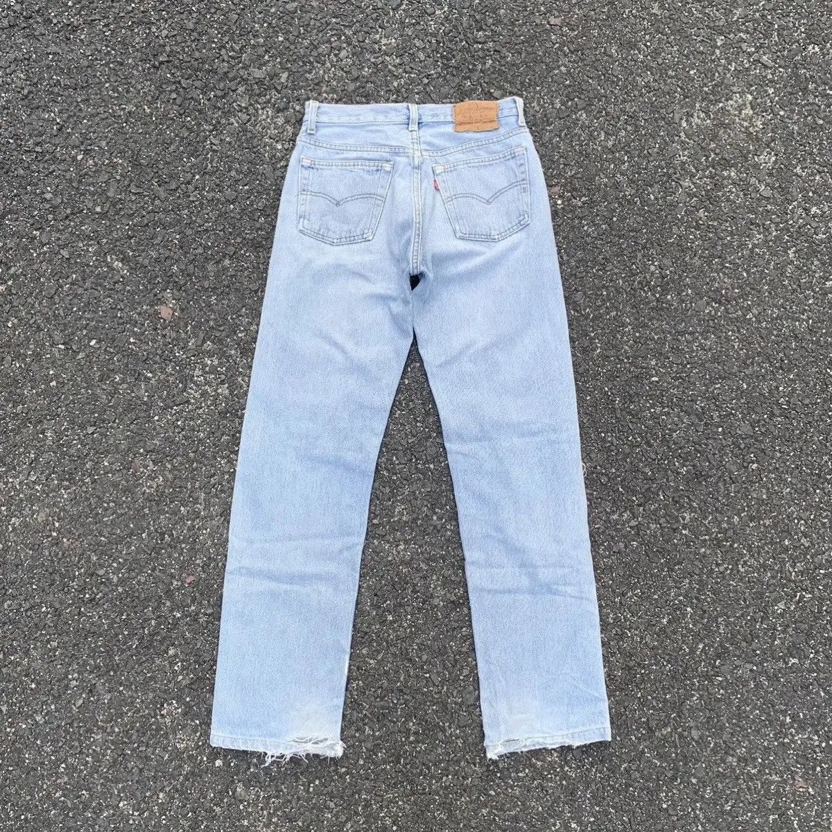Levi's Ripped Levi’s 501 Jeans Light Wash Levis Denim Pants Size US 27 - 10 Thumbnail