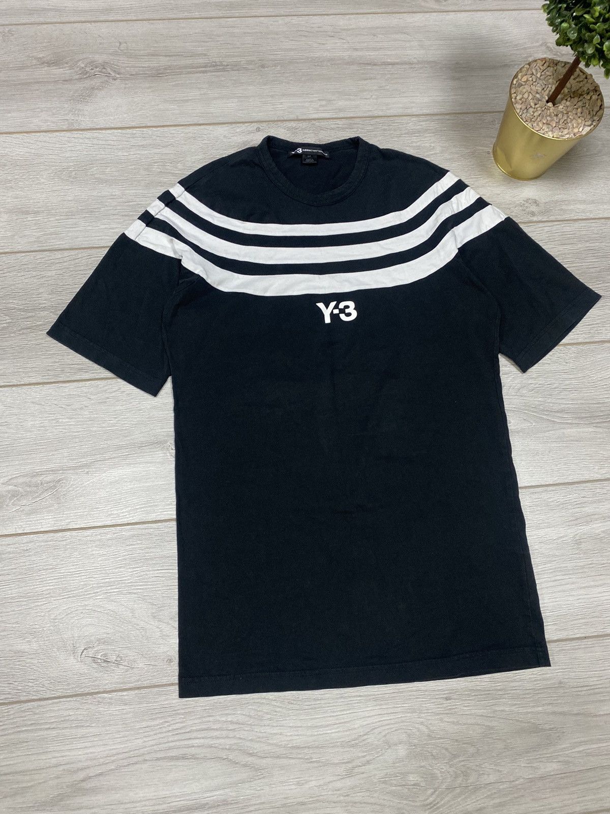 Yohji Yamamoto Y-3 Yohji Yamamoto x Adidas long t-shirt around stripes Size US S / EU 44-46 / 1 - 3 Thumbnail