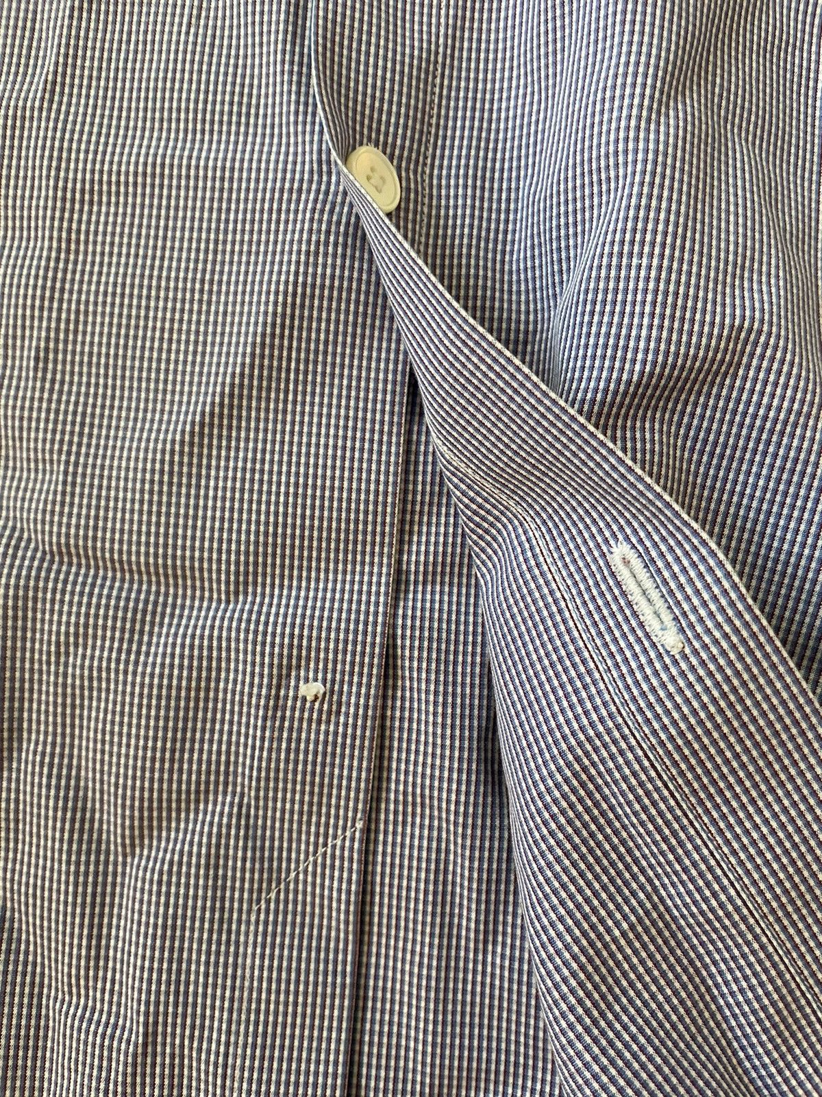 Lanvin Micro Check Shirt with Raw Seam Detail Size US L / EU 52-54 / 3 - 4 Thumbnail