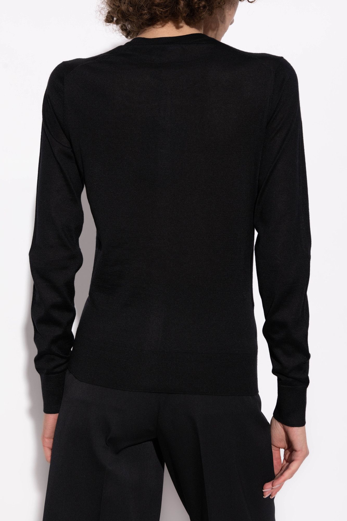 Dolce & Gabbana o1s22i1n0225 Cashmere & Silk Cardigan in Black Size M / US 6-8 / IT 42-44 - 4 Thumbnail