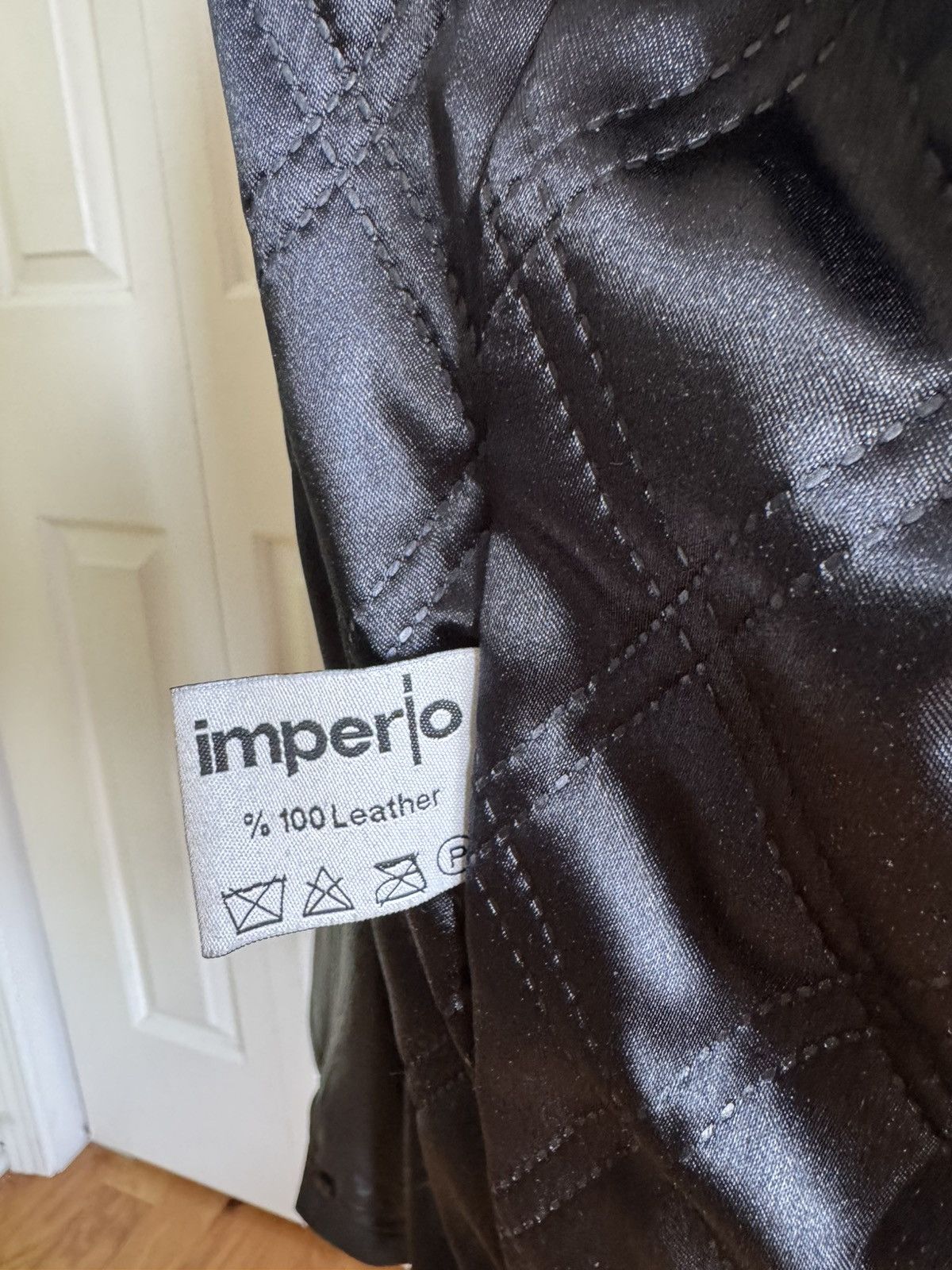 Other IMPERIO Men’s Black Leather/Shearling Jacket 50/L EUC Size US L / EU 52-54 / 3 - 9 Thumbnail