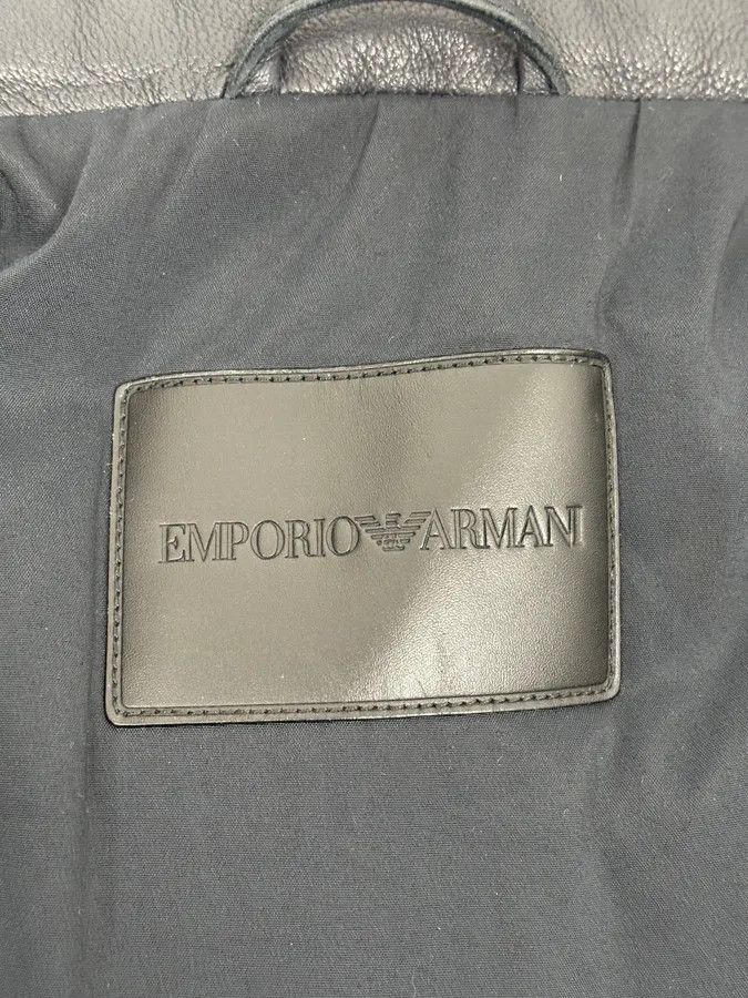 Emporio Armani SS2019 Emporio Armani Black Leather Minimalist Jacket Size US S / EU 44-46 / 1 - 12 Thumbnail