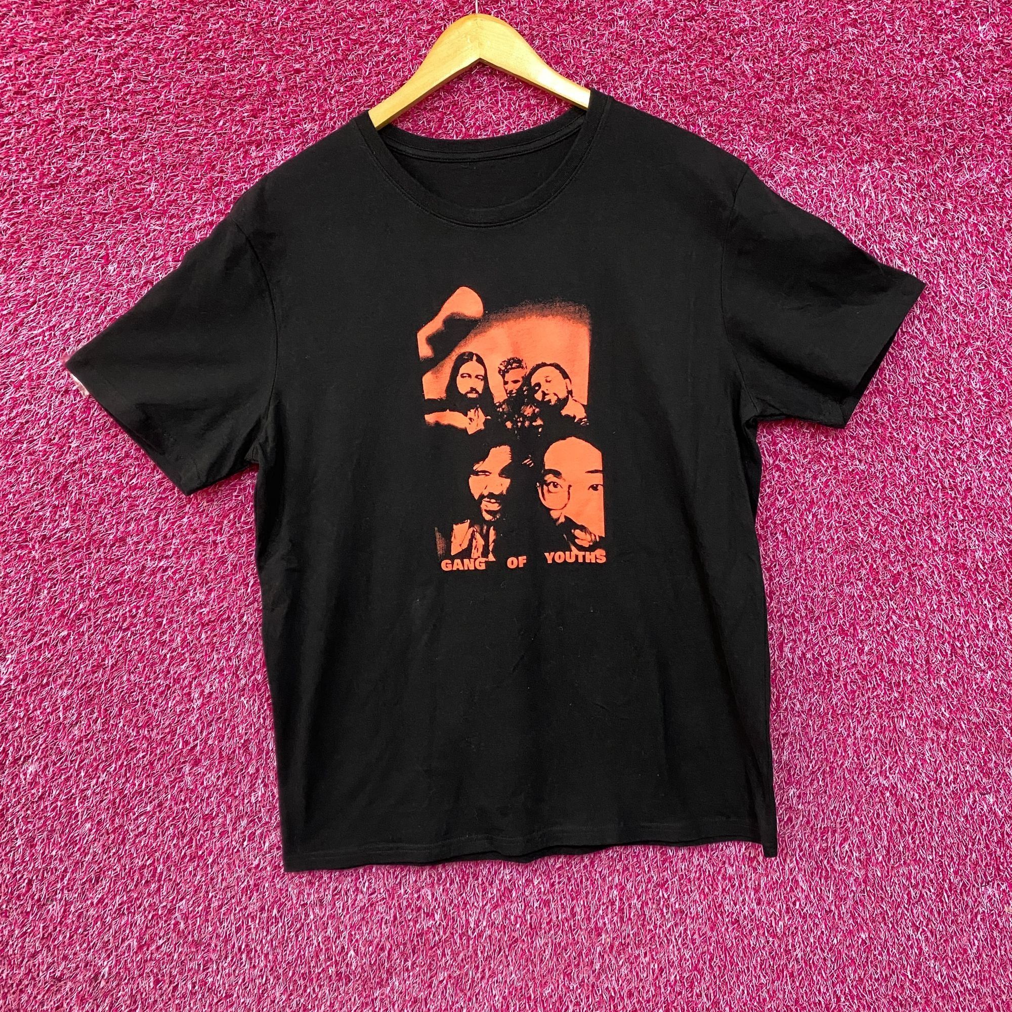 Band Tees Gang of Youth Face Print Black T-Shirt XXL Size US XXL / EU 58 / 5 - 3 Thumbnail