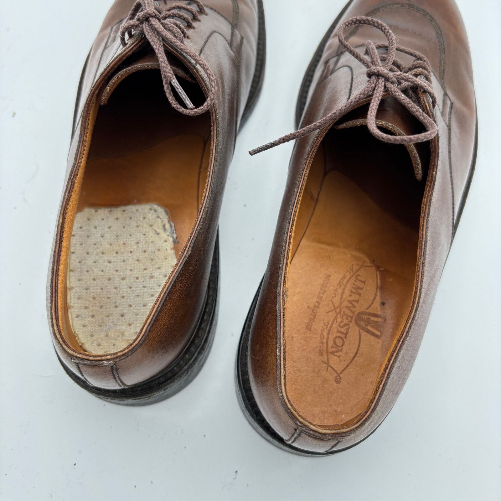 J.M. Weston J.M. Weston 598-22 Half Hunt Brown Boxcalf Derby Shoes 8D Size US 8 / EU 41 - 9 Thumbnail
