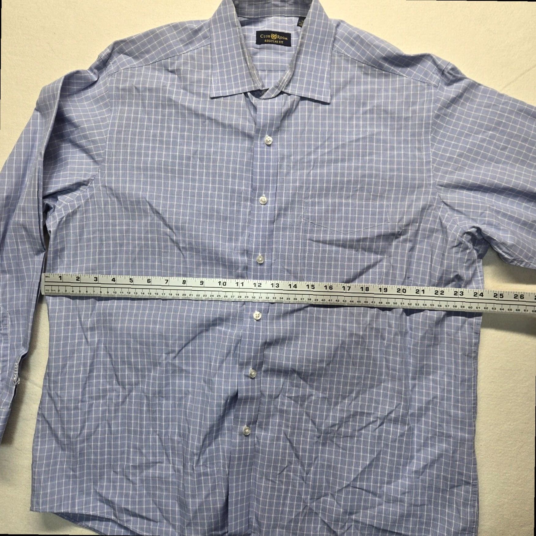 Club Room Club Room Mens Blue Long Sleeve Button Up Shirt 100% Cotton XL Extra Large Size US XL / EU 56 / 4 - 4 Thumbnail
