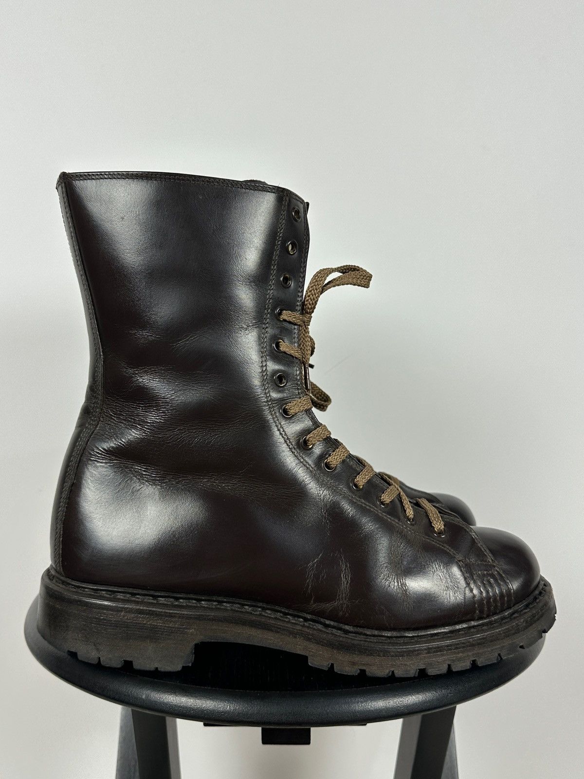 Vintage Vintage Italy Army Paratrooper Combat Brown Leather Boots Size US 9 / EU 42 - 6 Thumbnail