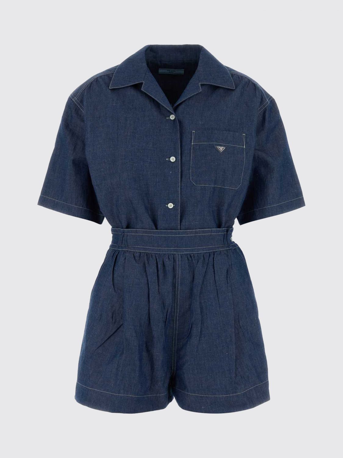 Prada Prada Jumpsuit Woman Gnawed Blue Size S / US 4 / IT 40 - 1 Preview