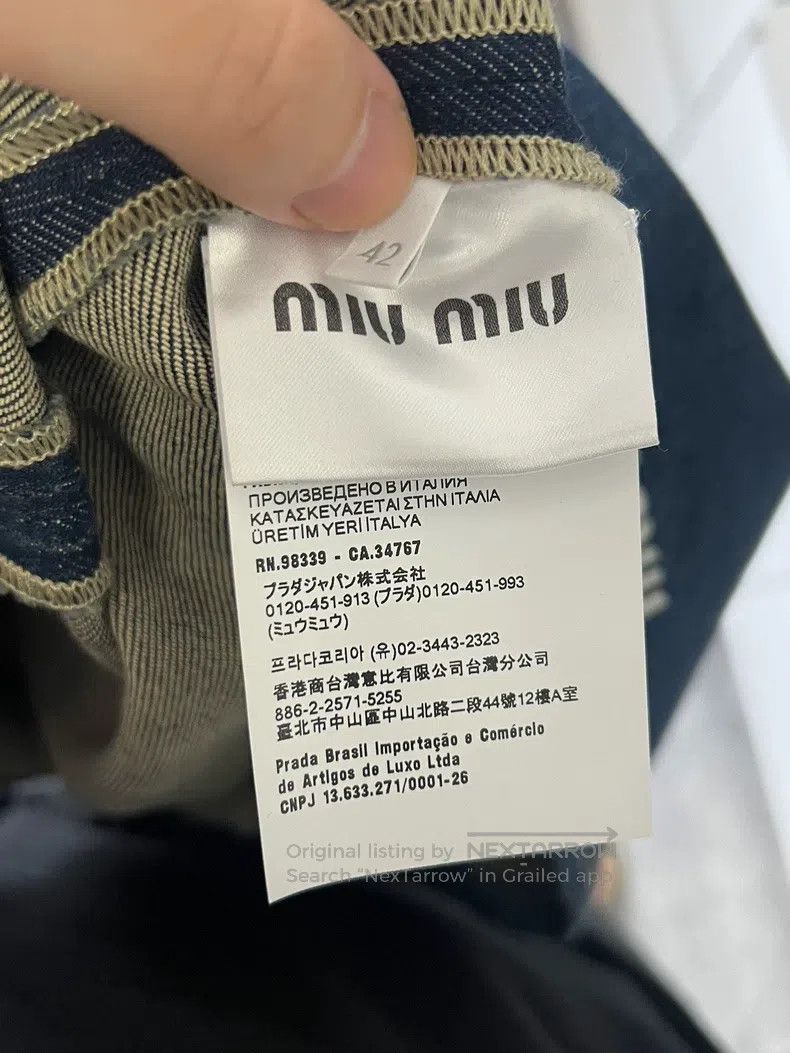 Miu Miu Miu Miu 42 Denim dress Size L / US 10 / IT 46 - 3 Thumbnail
