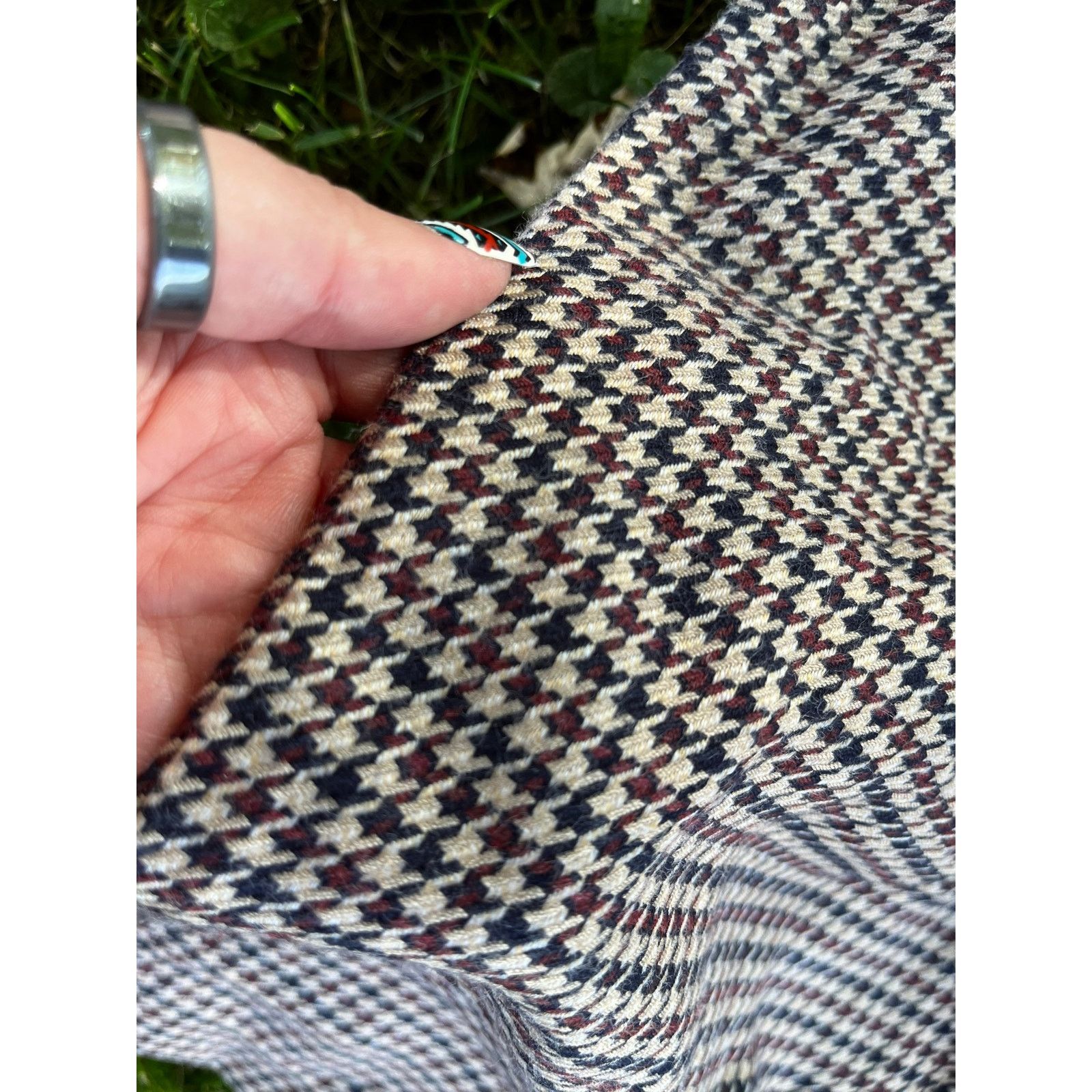 Orvis Vintage Orvis Houndstooth Wide Leg Trouser Pants 30” Waist Size 30" / US 8 / IT 44 - 4 Thumbnail