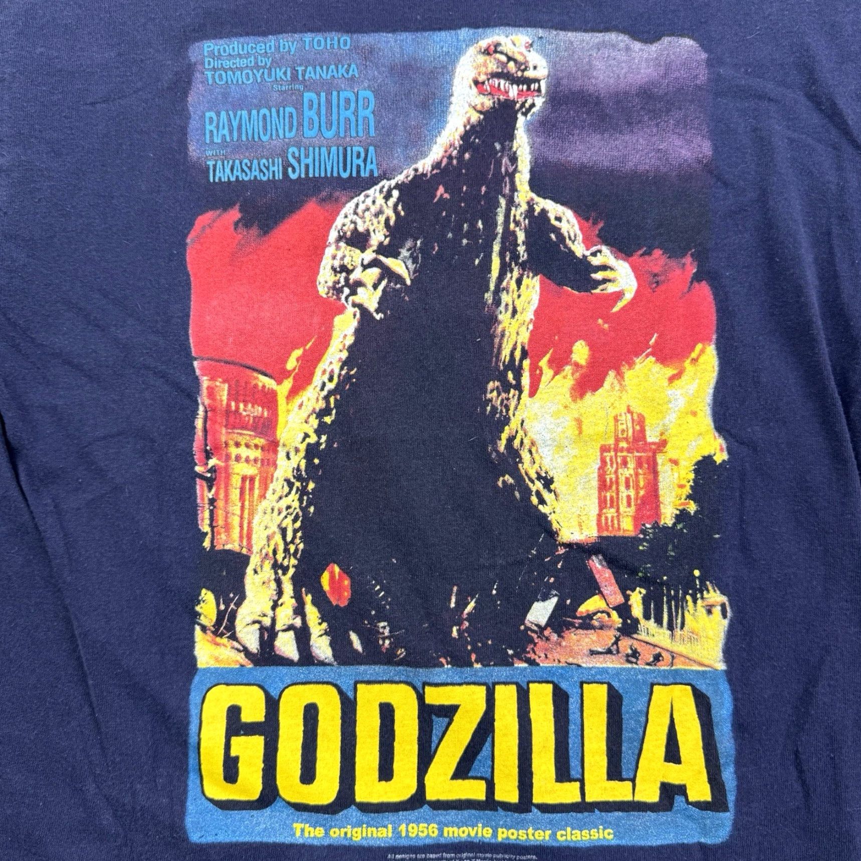 Delta Vintage Delta Godzilla T-Shirt Adult Small Short Sleeve Crew Neck Blue Movie Y2K Thriller Mens Size US S / EU 44-46 / 1 - 2 Thumbnail