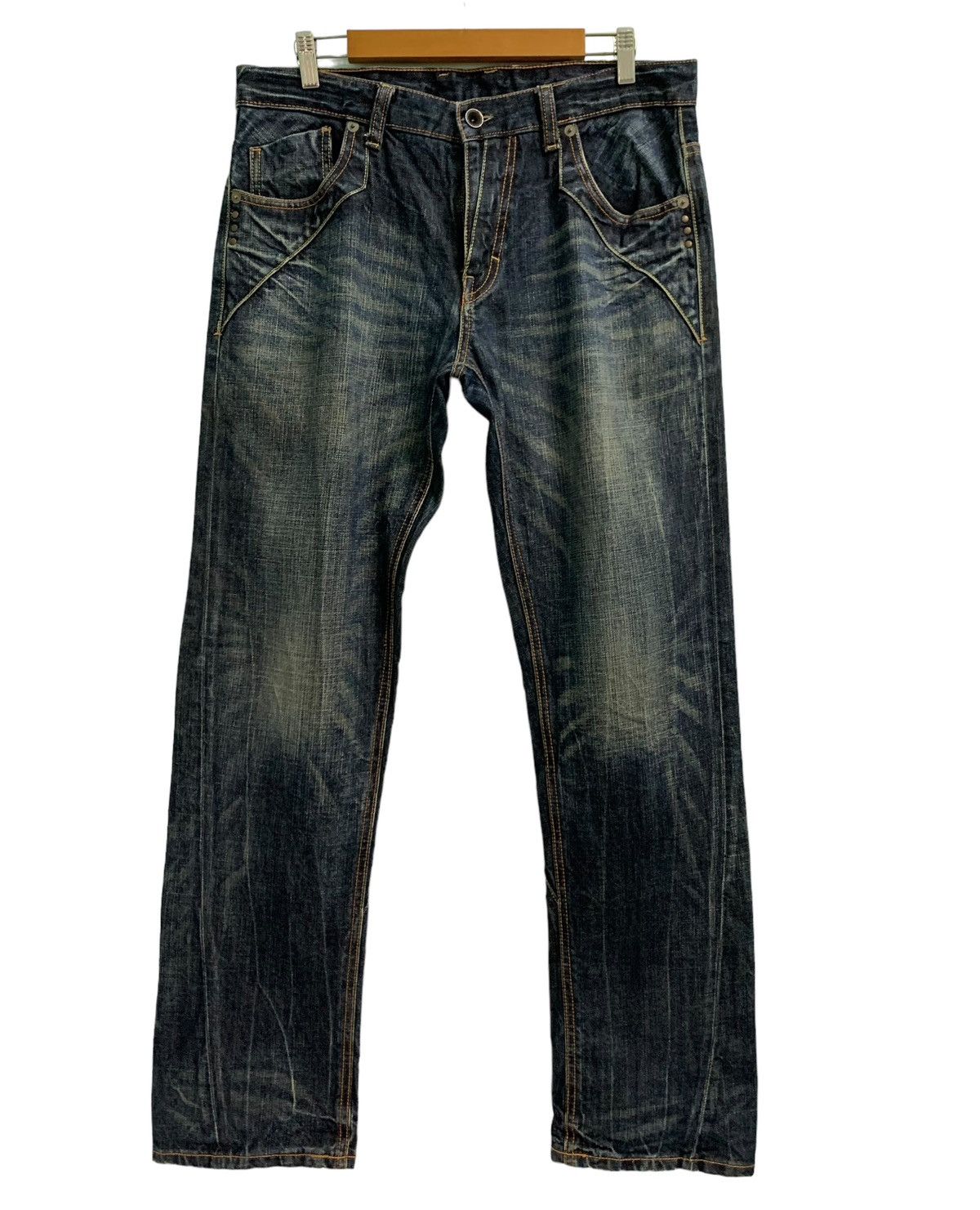 Japanese Brand 🔥Japanese Brand Streetwear UJ Jeans Distressed Jeans Size US 34 / EU 50 - 11 Thumbnail