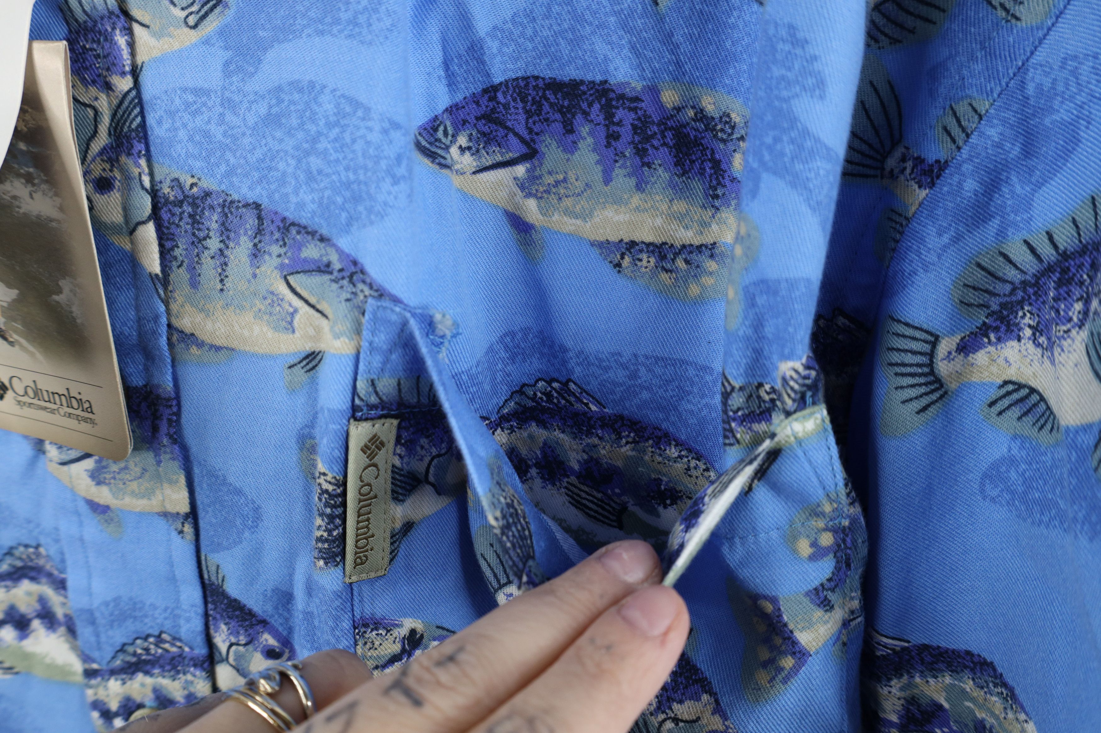 Columbia Deadstock Vintage 90s Columbia All Over Print Button Shirt Size US M / EU 48-50 / 2 - 5 Thumbnail
