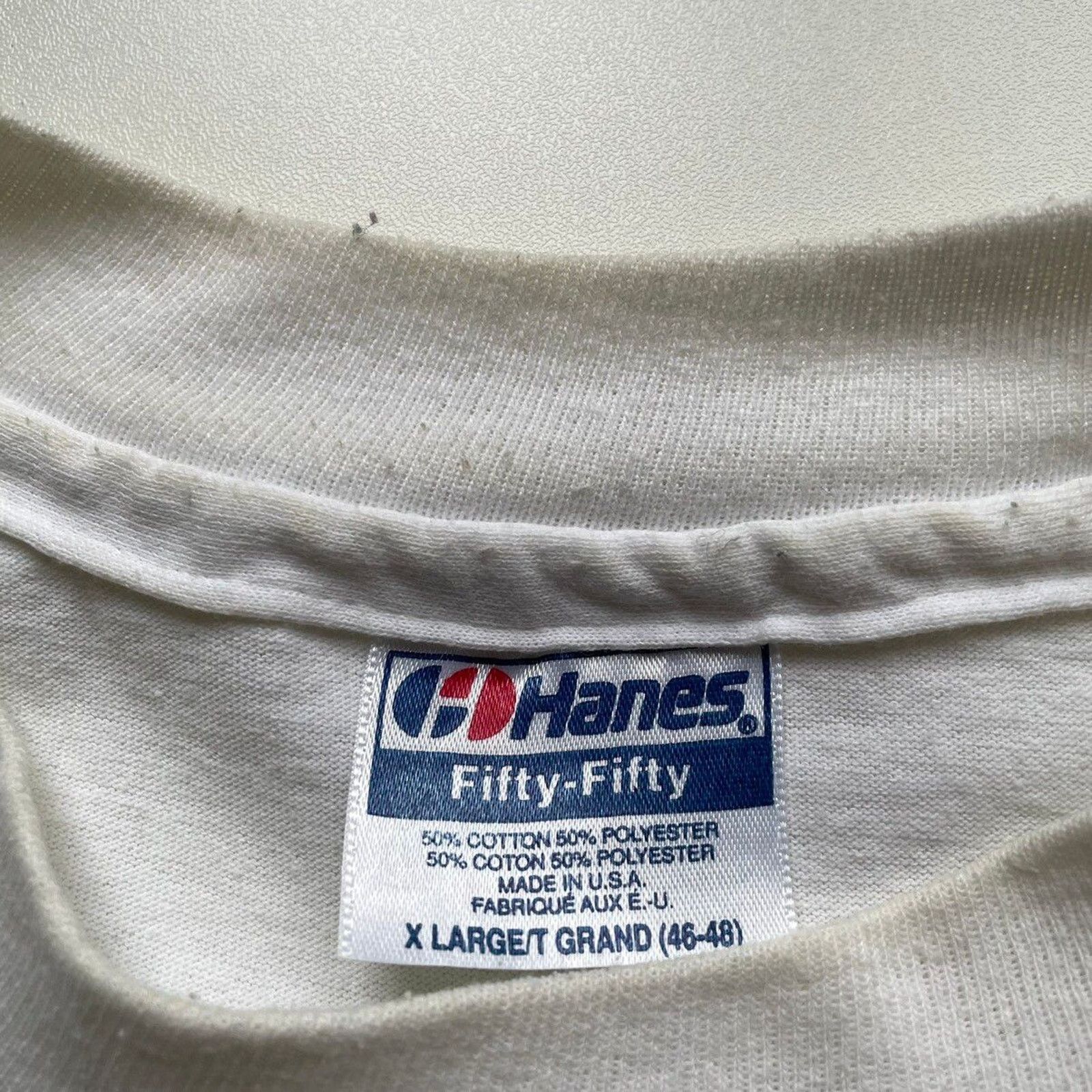 Hanes Vintage 90s Samoyed Dog Animal Art T Shirt XL Made In USA Size US XL / EU 56 / 4 - 5 Thumbnail
