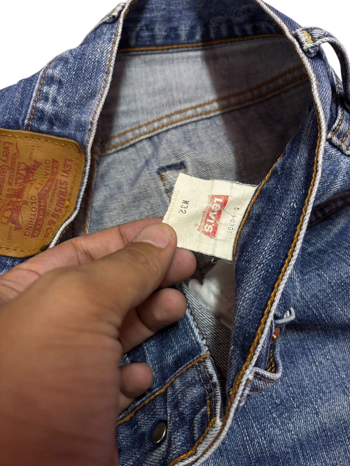 Levi's Vtg 90s Levis 503 Distressed Jeans Size US 30 / EU 46 - 7 Thumbnail