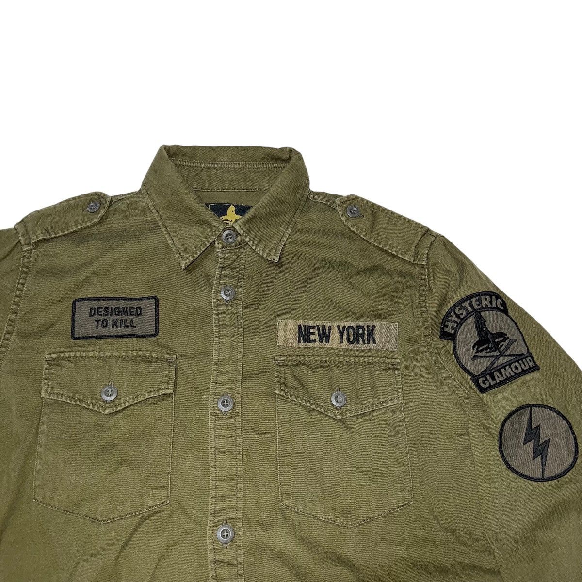 Hysteric Glamour HYSTERIC GLAMOUR patchwork military shirts jacket Size US L / EU 52-54 / 3 - 2 Thumbnail