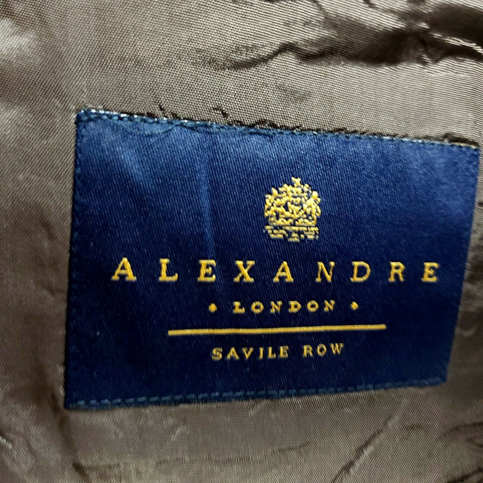 Savile Row Alexandre London Savile Row 40L 2 Button Brown Wool Silk 2 P Size 40L - 8 Thumbnail