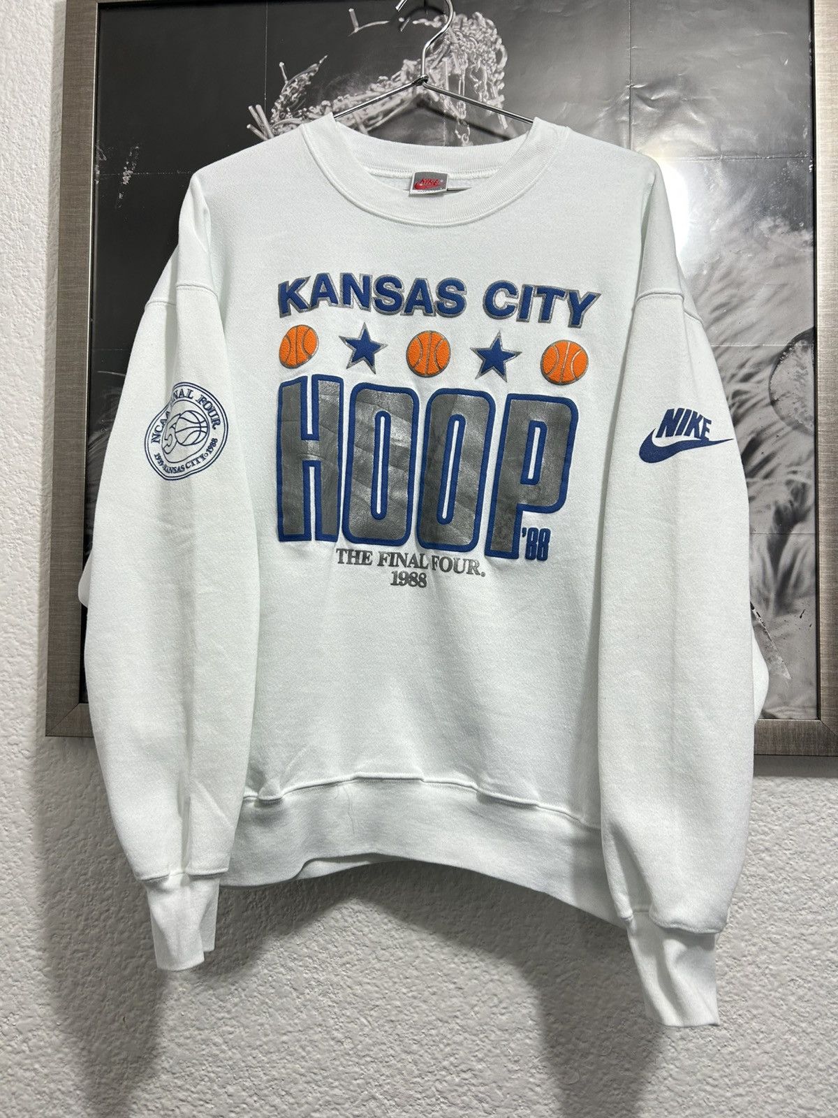 1988 Nike The Final Four Hoop Kansas City Rare Crewneck