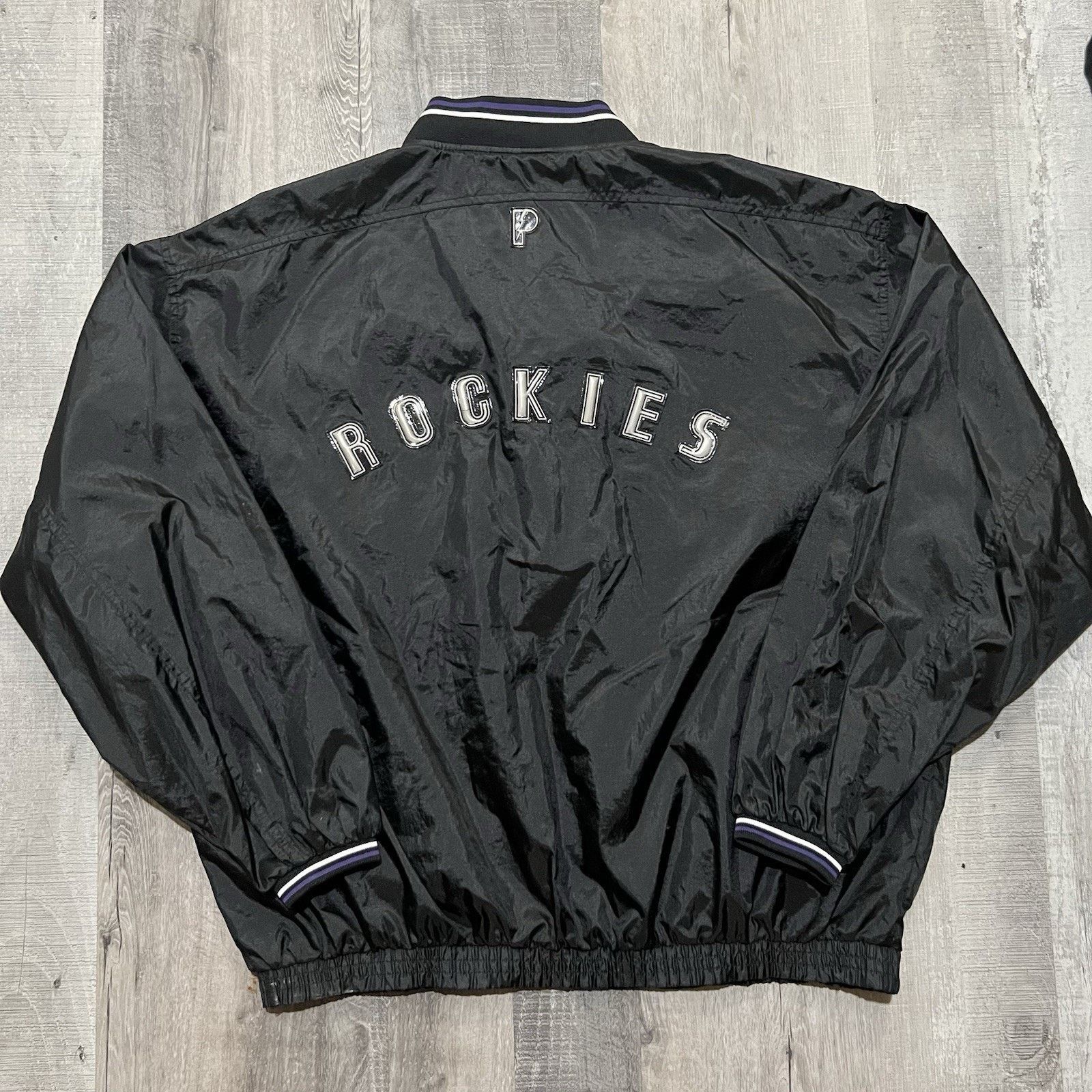 Pro Player VTG Colorado Rockies Pro Player 90s Black Pull Over Jacket Size US XXL / EU 58 / 5 - 2 Thumbnail