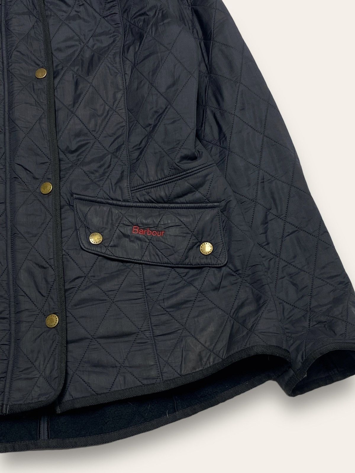 Barbour Vintage BARBOUR Quilted Navy Jacket Hunting Warm Size M / US 6-8 / IT 42-44 - 4 Thumbnail