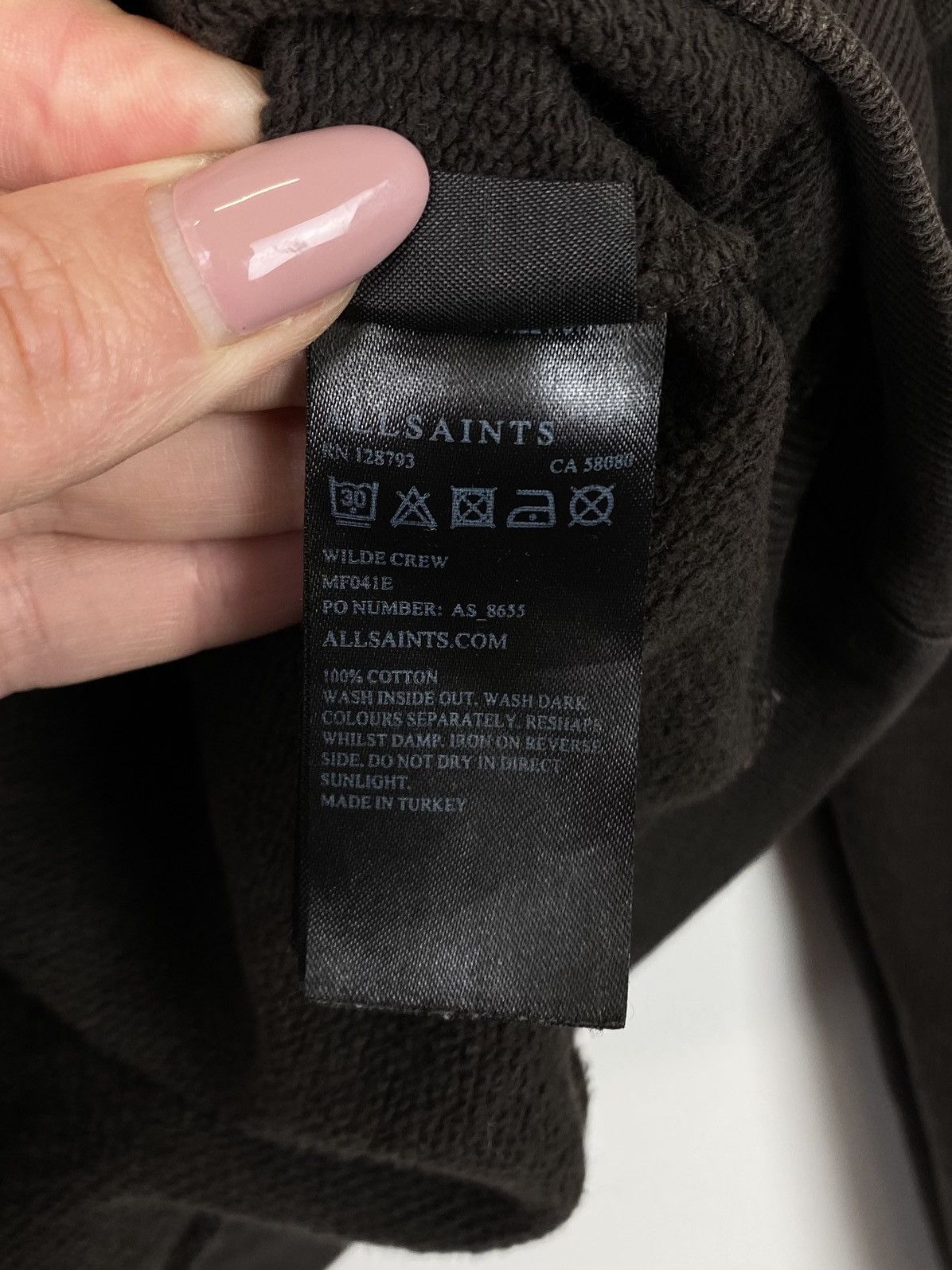 Allsaints Allsaints Wilde Crew Sweatshirt Men’s Size Small Brown Top Size US S / EU 44-46 / 1 - 6 Thumbnail