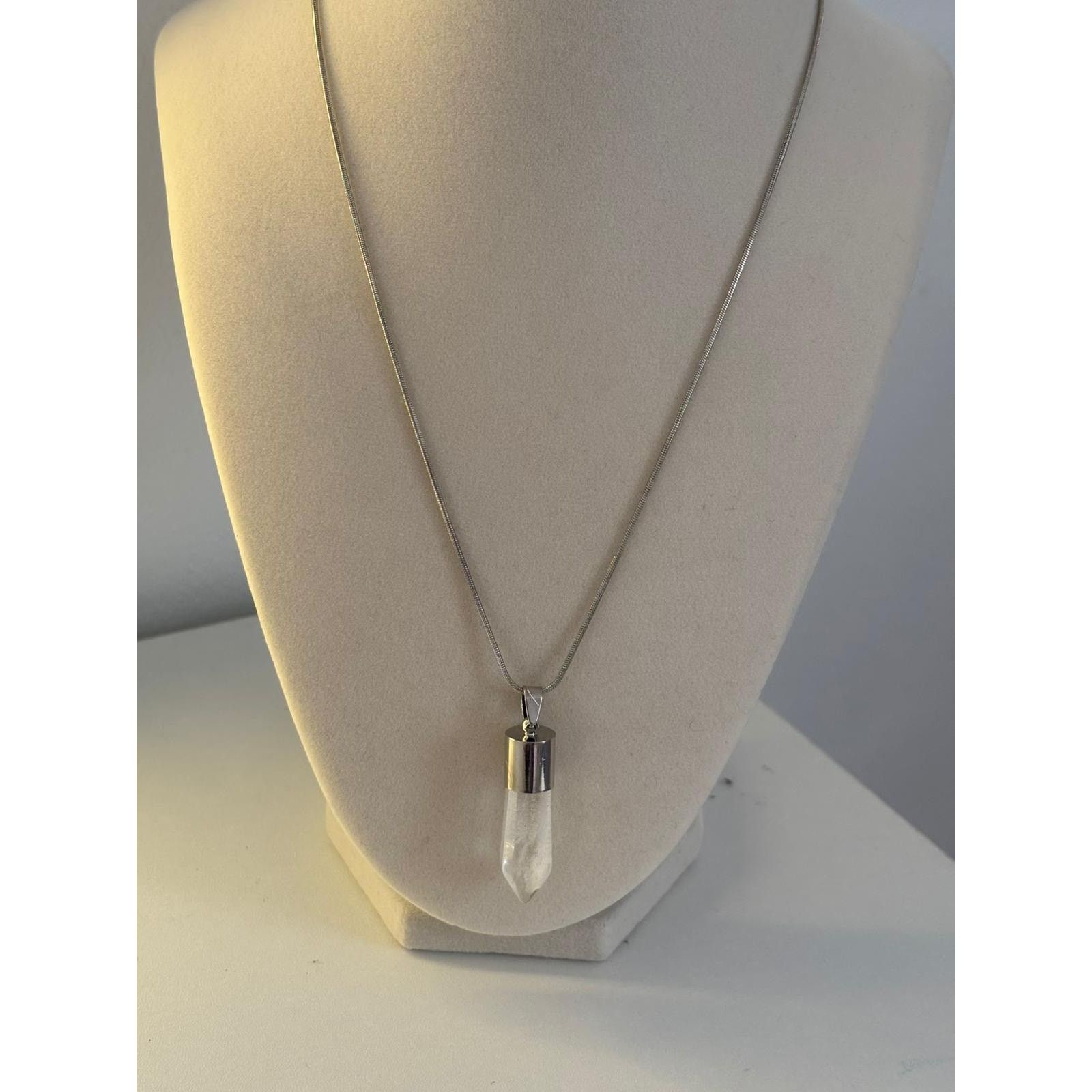 Other Clear Quartz Crystal Necklace Silver Pendant Size ONE SIZE - 5 Thumbnail