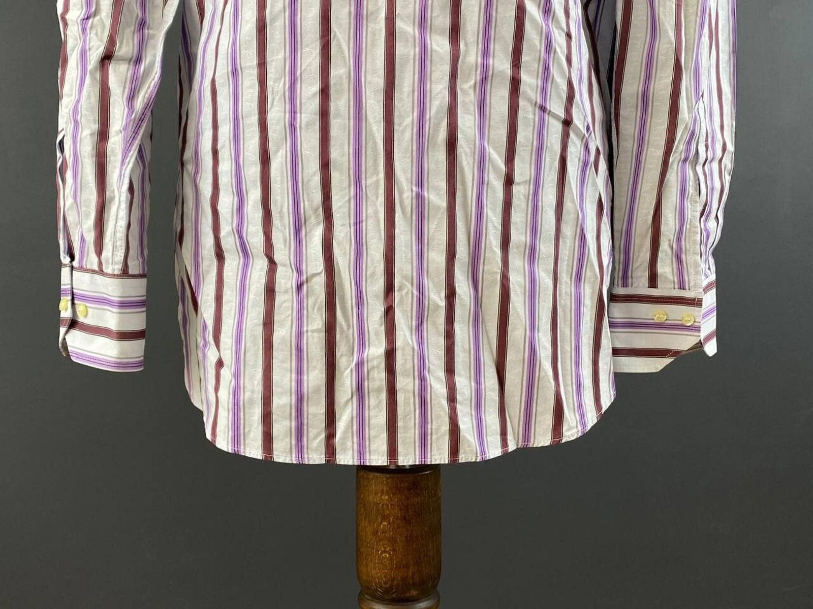 Etro Etro Milano White Stripe Button Down Shirt Size 41 Size US M / EU 48-50 / 2 - 12 Thumbnail
