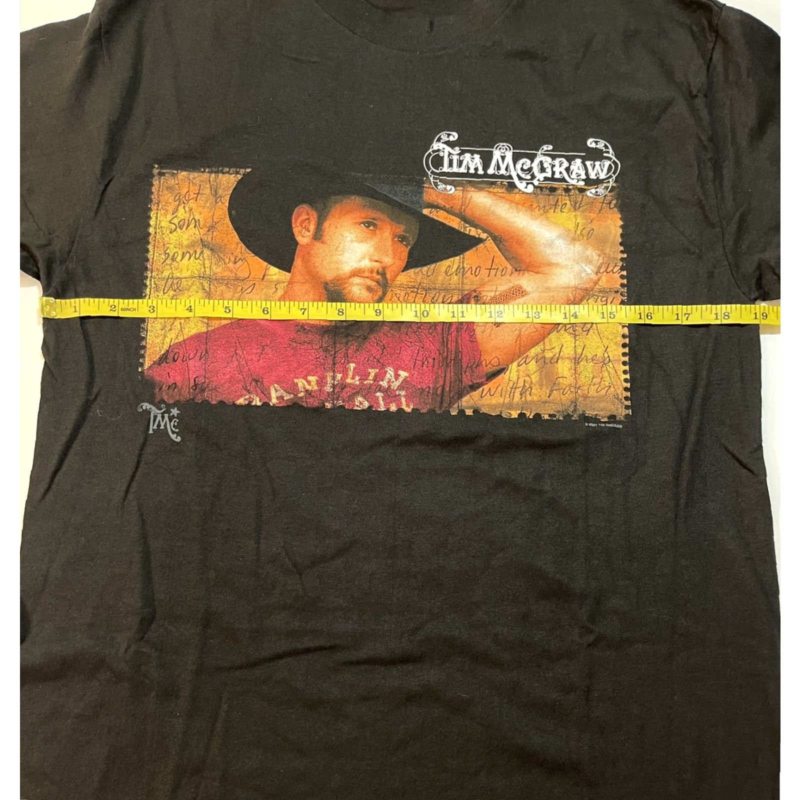 Hanes VINTAGE Tim McGraw T-Shirt Hanes Tour Dates Unisex Adults Short Sleeve Crew Neck Black 100% Cotton Sz M Music Country 2001 Y2K Concert Brand: Hanes Size US M / EU 48-50 / 2 - 7 Thumbnail